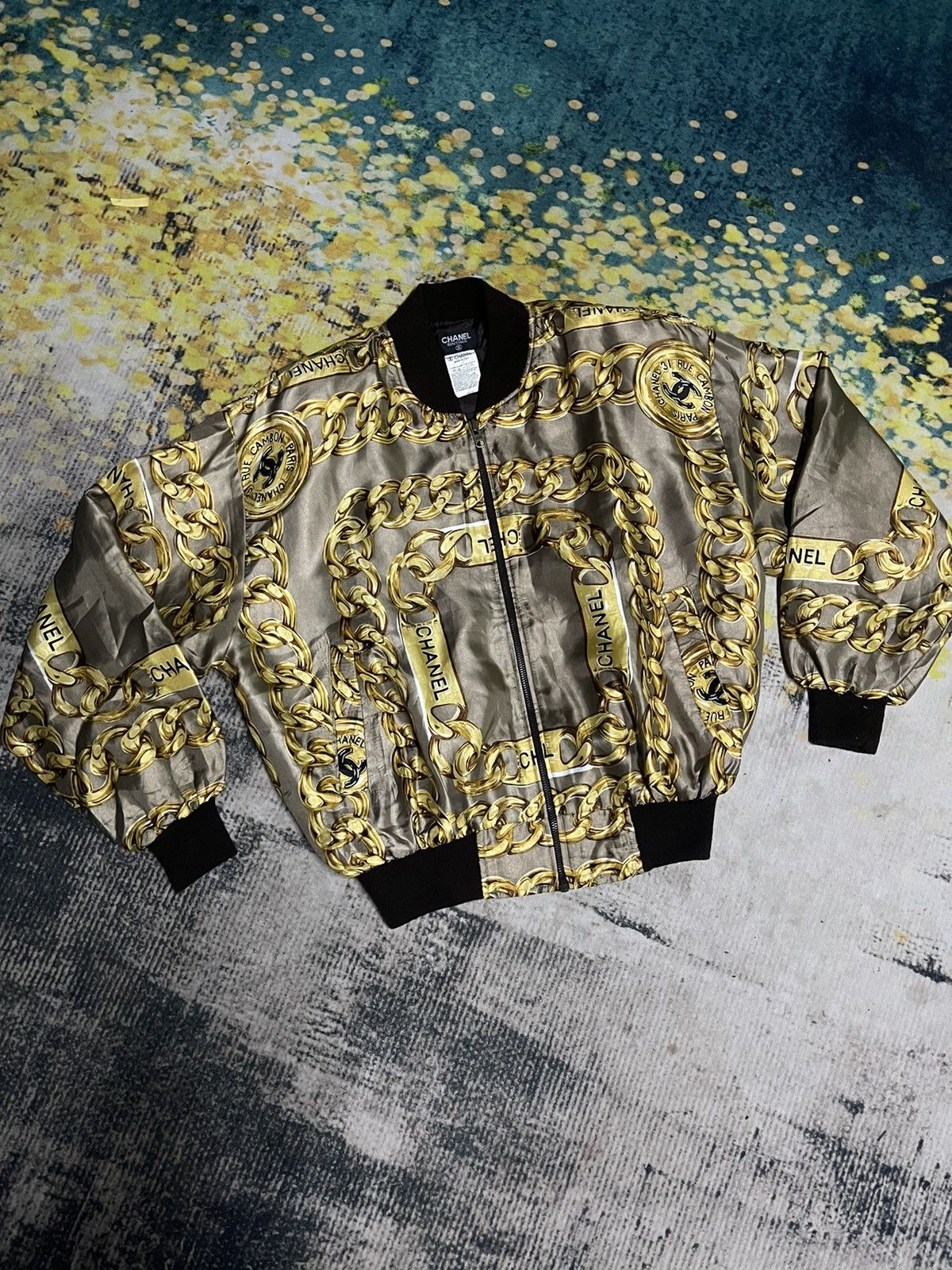 Japanese Brand DELETE TODAY🔥Bomber Jacket Gold Chain 80s Bootleg Grailed