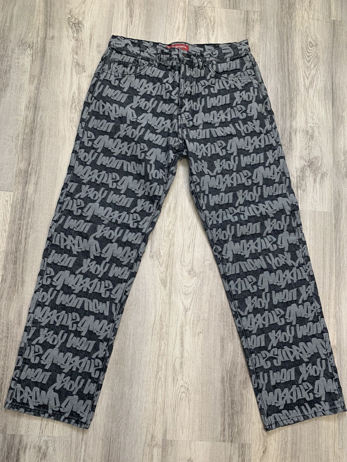 Supreme *NEW* Fat Tip Jacquard Regular Jean | Grailed