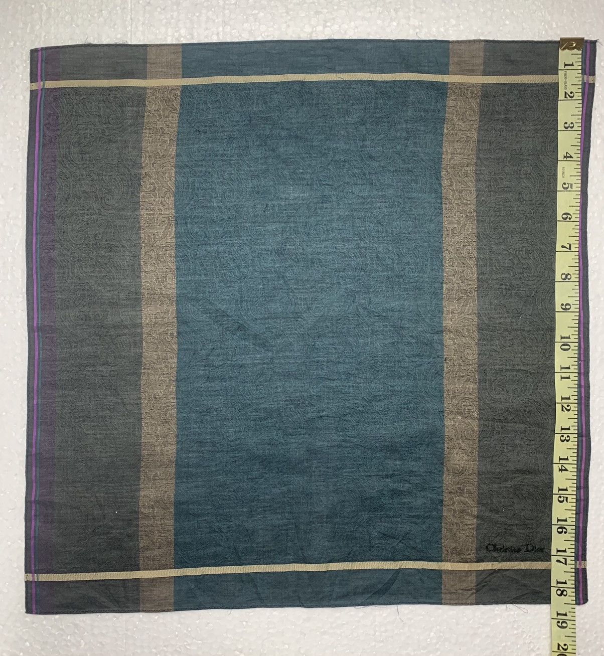 Christian Dior Monsieur Christian Dior Paisley Handkerchief/Neckerchief/Bandana Size ONE SIZE - 8 Thumbnail