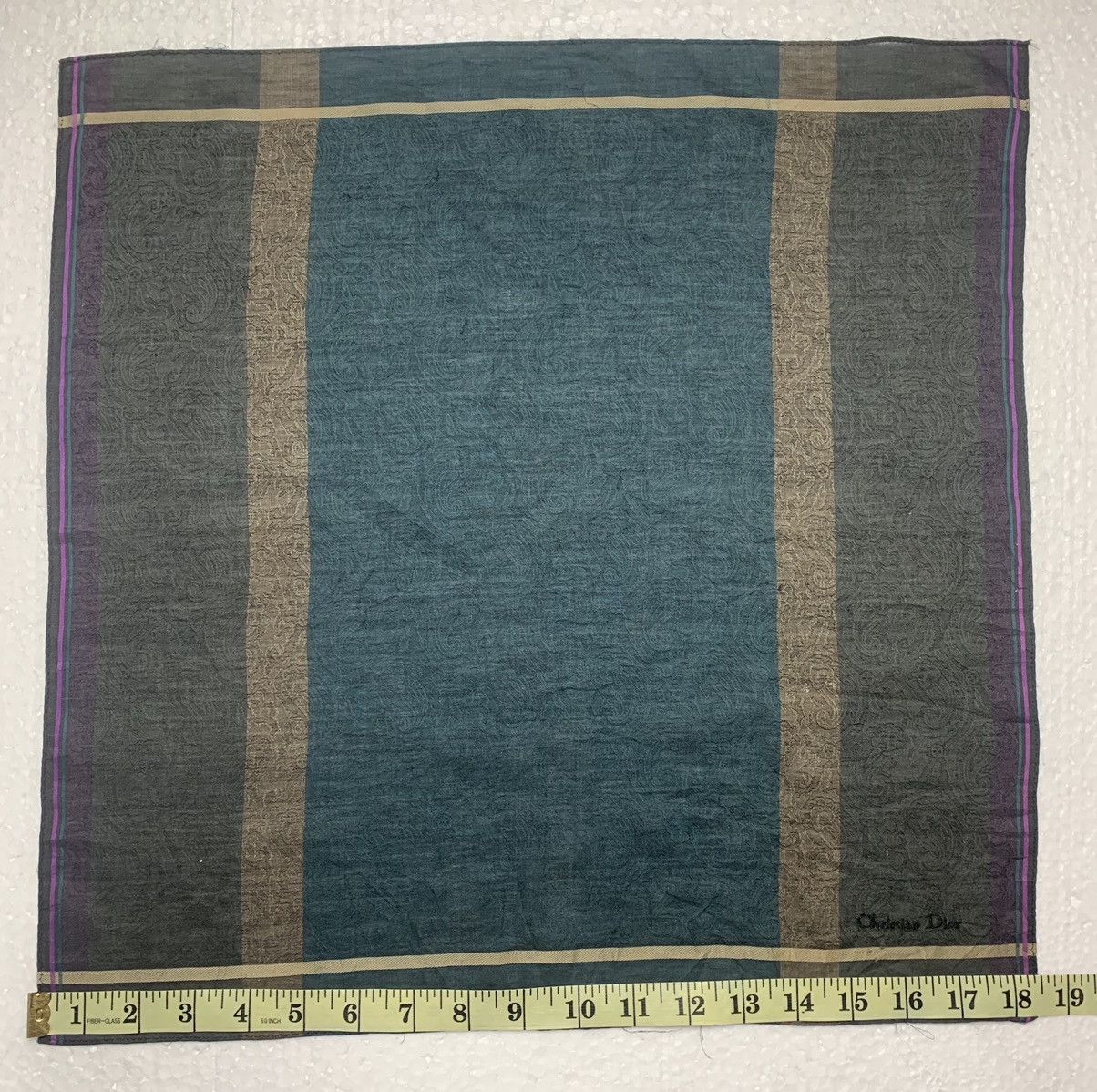 Christian Dior Monsieur Christian Dior Paisley Handkerchief/Neckerchief/Bandana Size ONE SIZE - 7 Thumbnail
