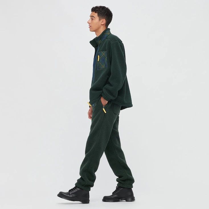 JW Anderson × Uniqlo Small Green Olive Fleece Jacket Pile-Lined Full-Zip Coat Size US S / EU 44-46 / 1 - 10 Thumbnail