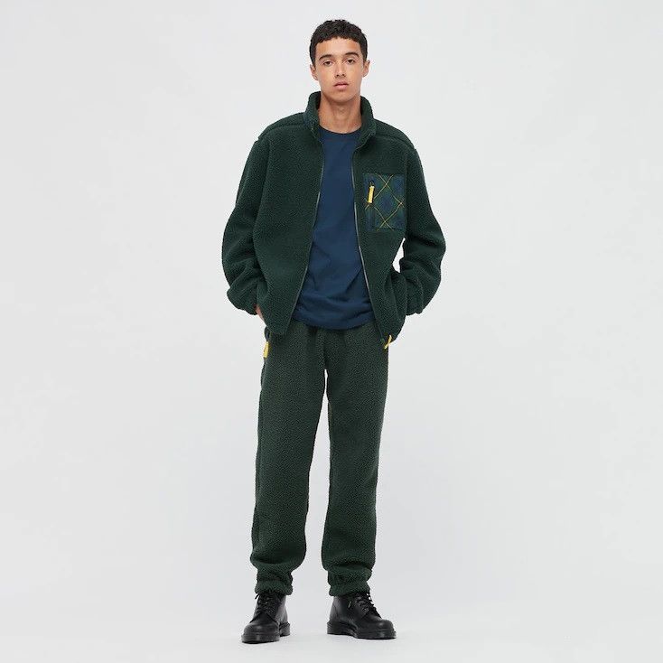 JW Anderson × Uniqlo Small Green Olive Fleece Jacket Pile-Lined Full-Zip Coat Size US S / EU 44-46 / 1 - 11 Thumbnail