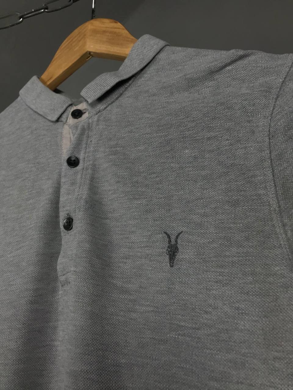 Allsaints Allsaints luxury streetwear gray polo longsleeve Size US S / EU 44-46 / 1 - 3 Thumbnail