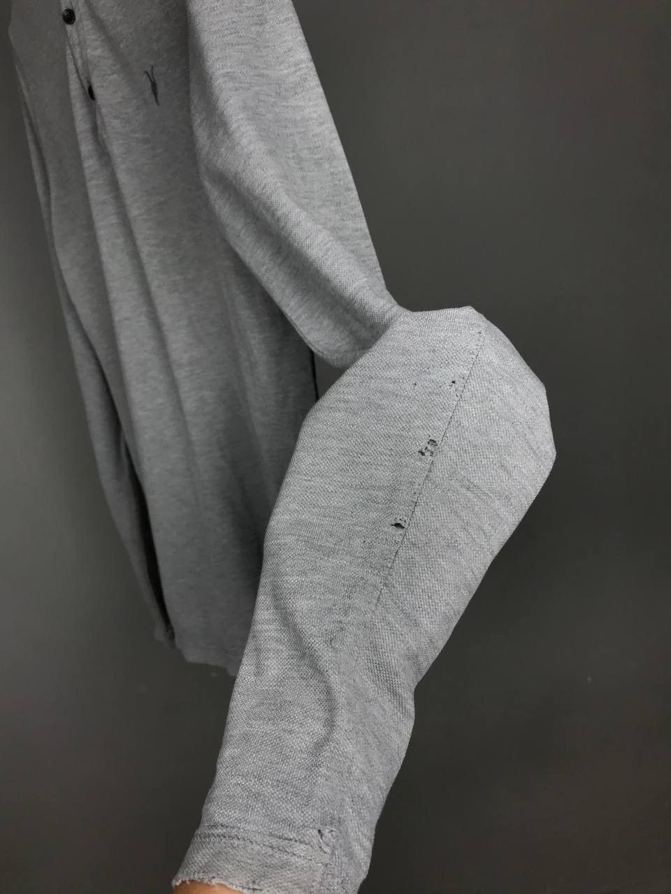 Allsaints Allsaints luxury streetwear gray polo longsleeve Size US S / EU 44-46 / 1 - 12 Thumbnail