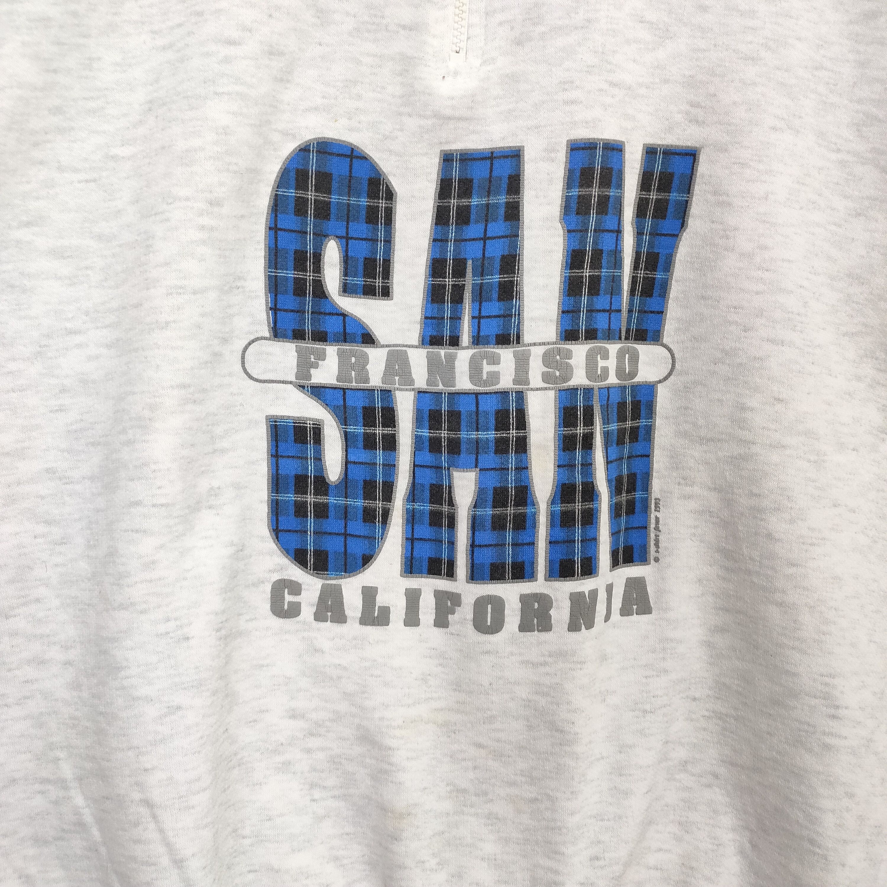 Vtg 90s San Francisco California 1993 Sweater Quarter Zip