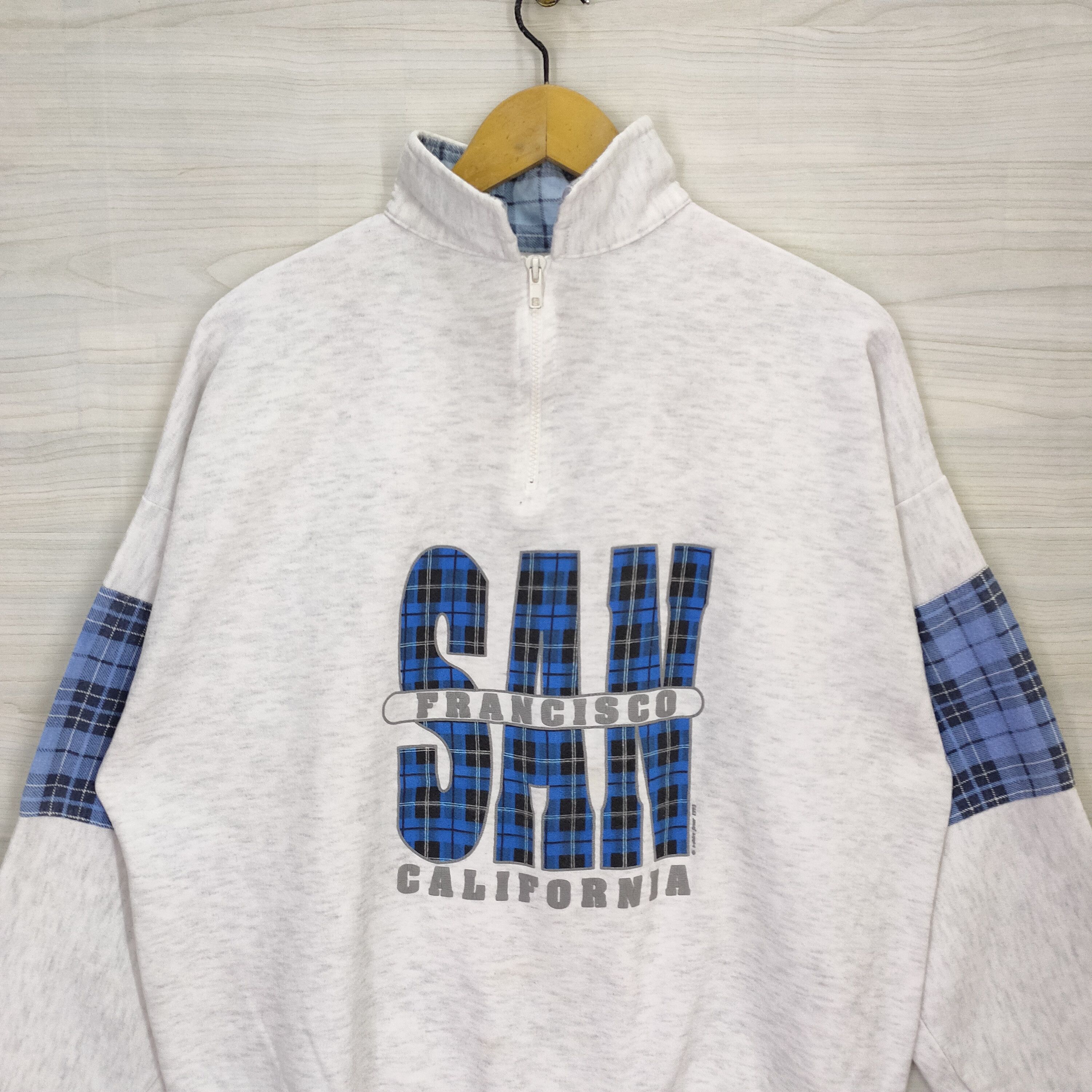 Vtg 90s San Francisco California 1993 Sweater Quarter Zip