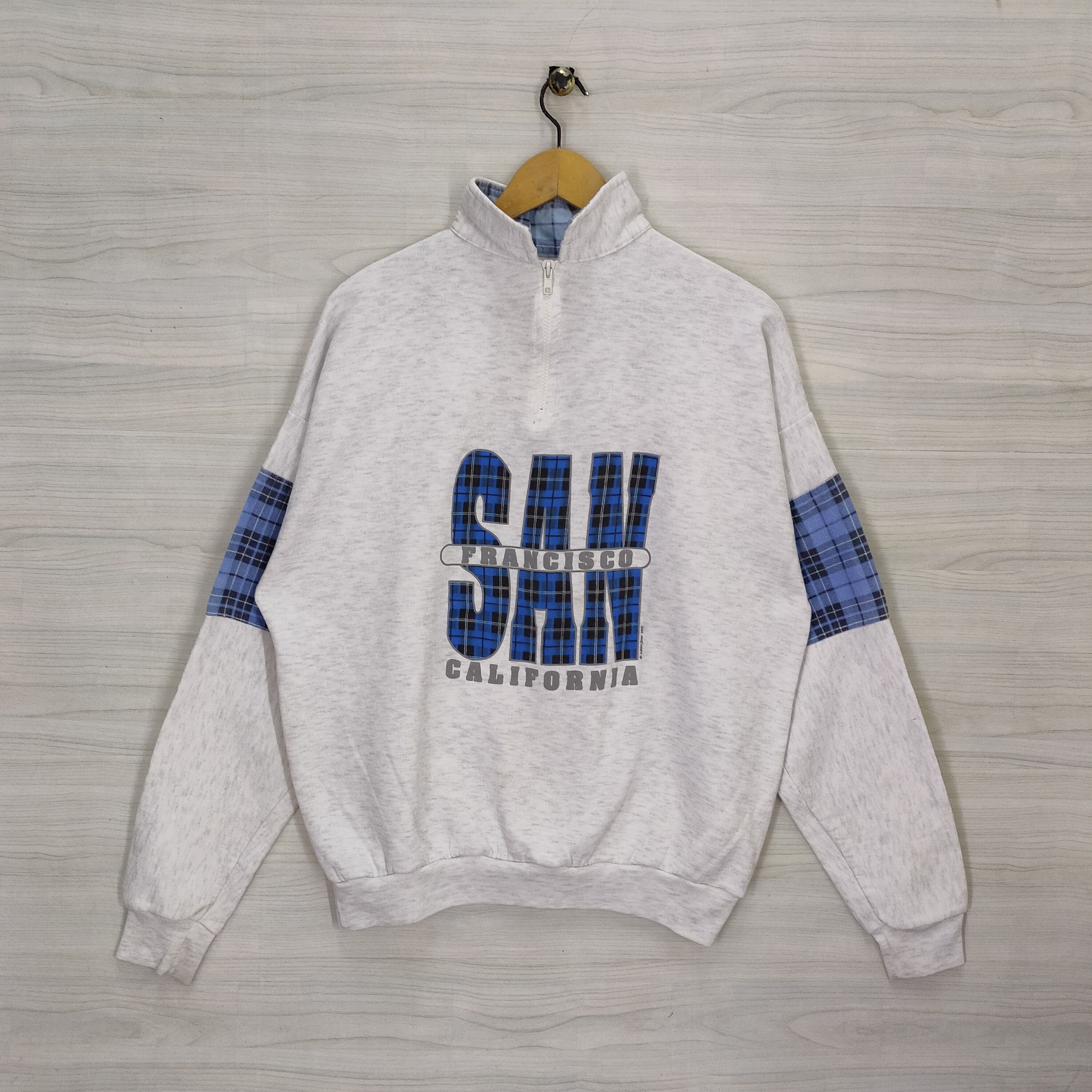 Vtg 90s San Francisco California 1993 Sweater Quarter Zip