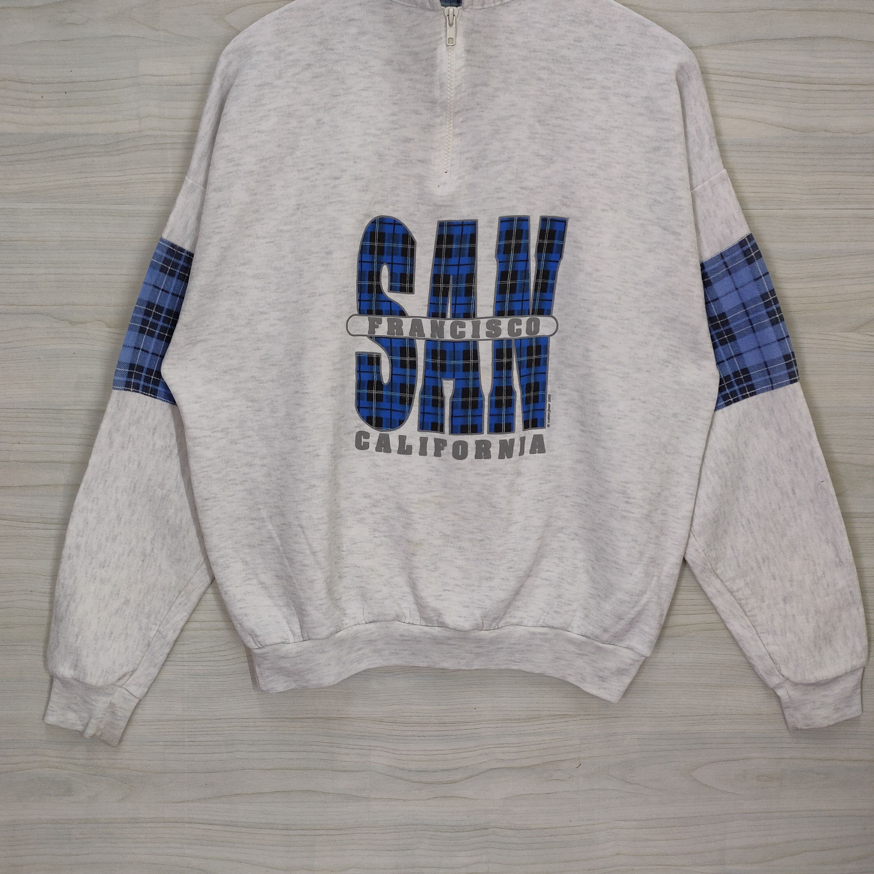 Vtg 90s San Francisco California 1993 Sweater Quarter Zip