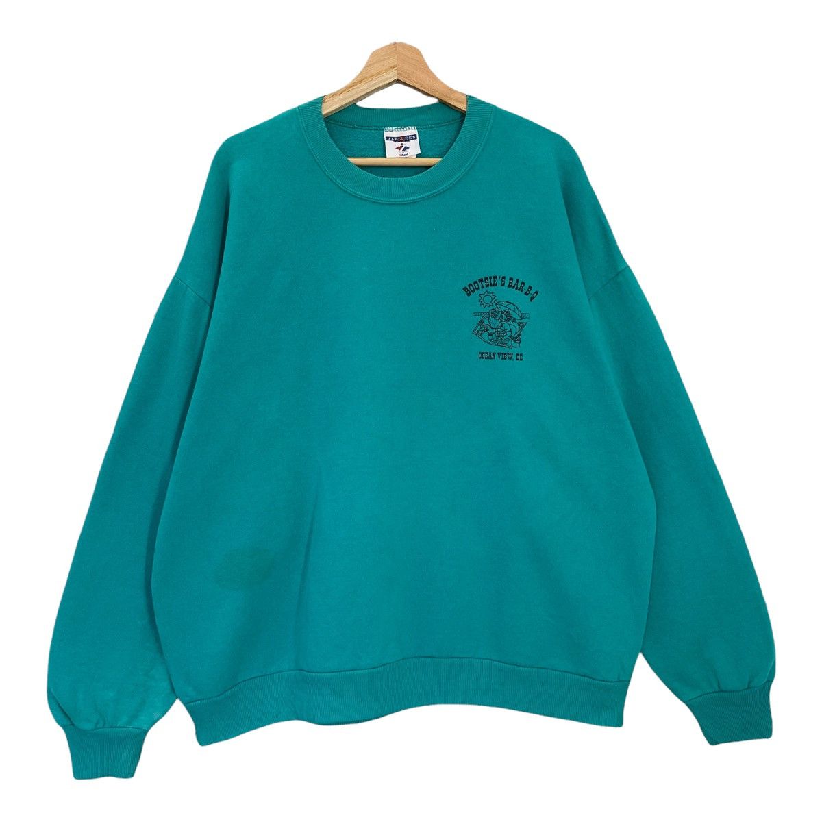 Vintage 90s Bootsie's Bar-B-Q Ocean View Crewneck Sweatshirt Size US XL / EU 56 / 4 - 5 Thumbnail
