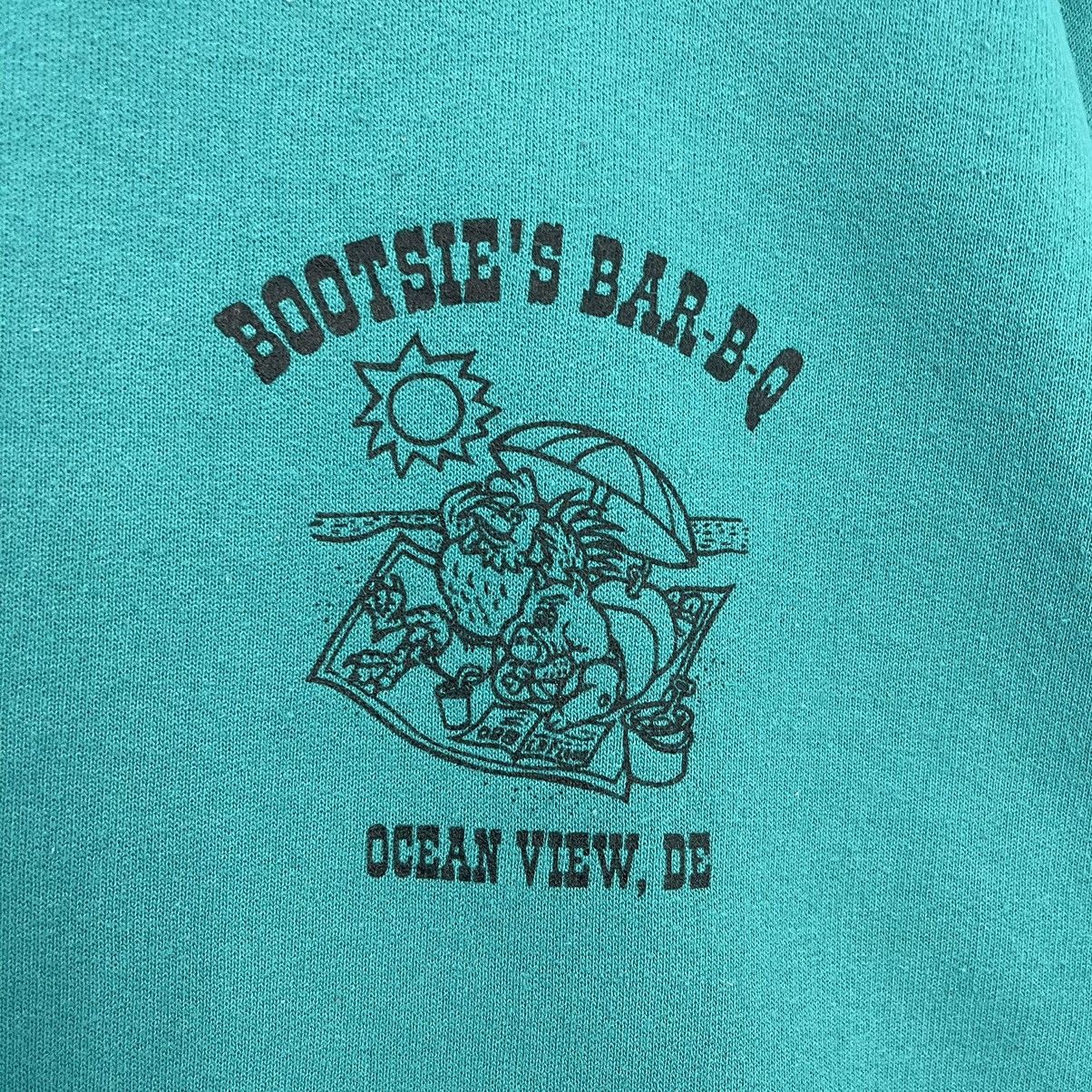 Vintage 90s Bootsie's Bar-B-Q Ocean View Crewneck Sweatshirt Size US XL / EU 56 / 4 - 7 Thumbnail