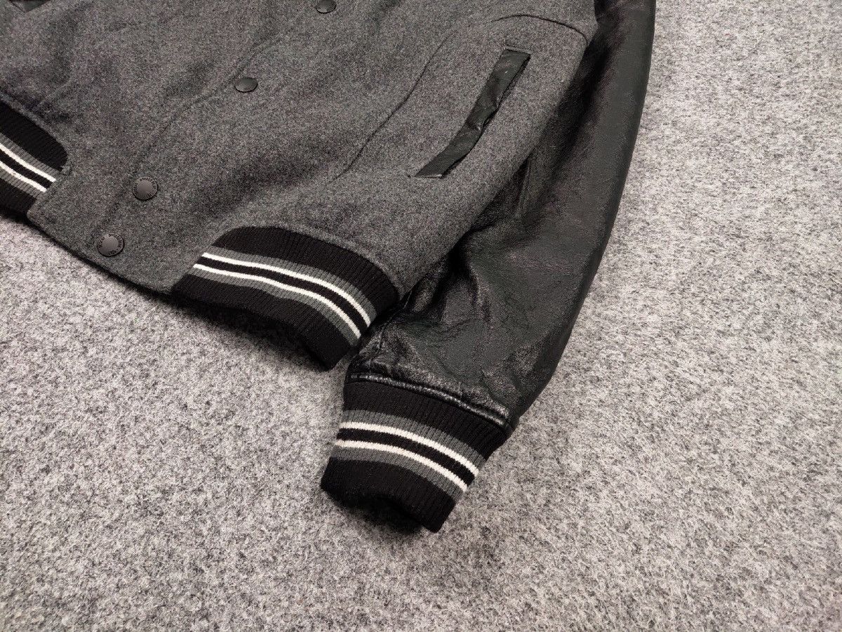 Japanese Brand Vintage 90s Varsity Jacket Bomber USA Letterman Grey Wool Size US L / EU 52-54 / 3 - 5 Thumbnail