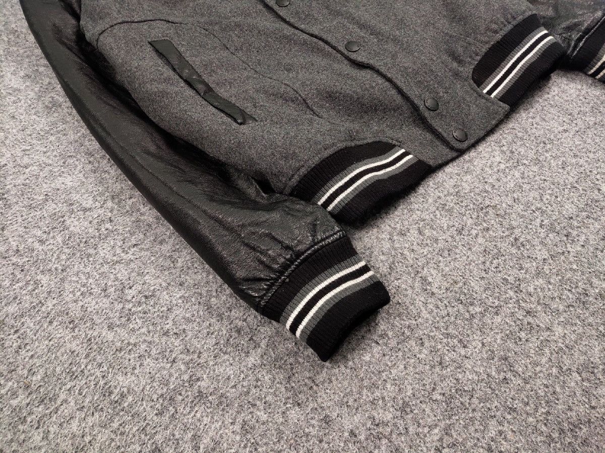 Japanese Brand Vintage 90s Varsity Jacket Bomber USA Letterman Grey Wool Size US L / EU 52-54 / 3 - 6 Thumbnail