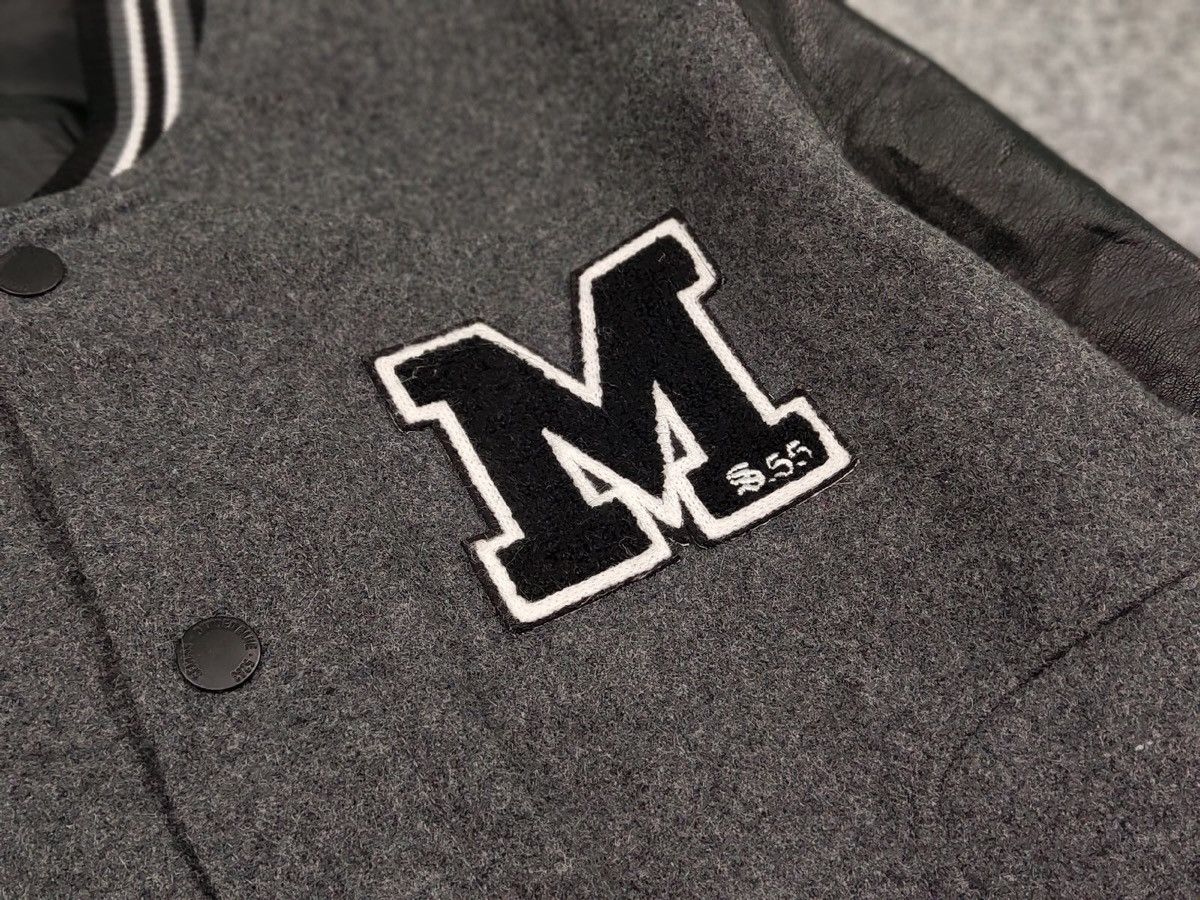 Japanese Brand Vintage 90s Varsity Jacket Bomber USA Letterman Grey Wool Size US L / EU 52-54 / 3 - 11 Thumbnail