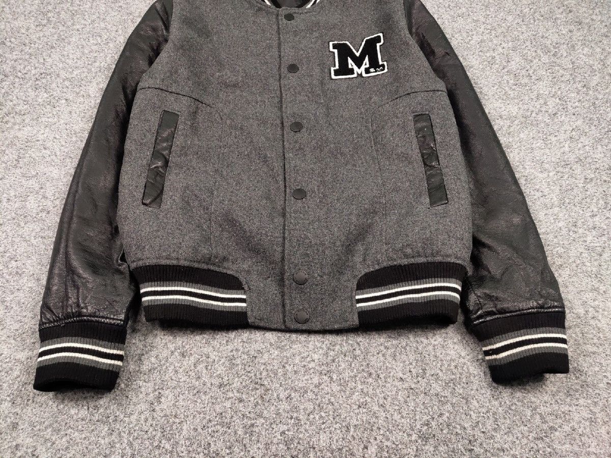 Japanese Brand Vintage 90s Varsity Jacket Bomber USA Letterman Grey Wool Size US L / EU 52-54 / 3 - 9 Thumbnail