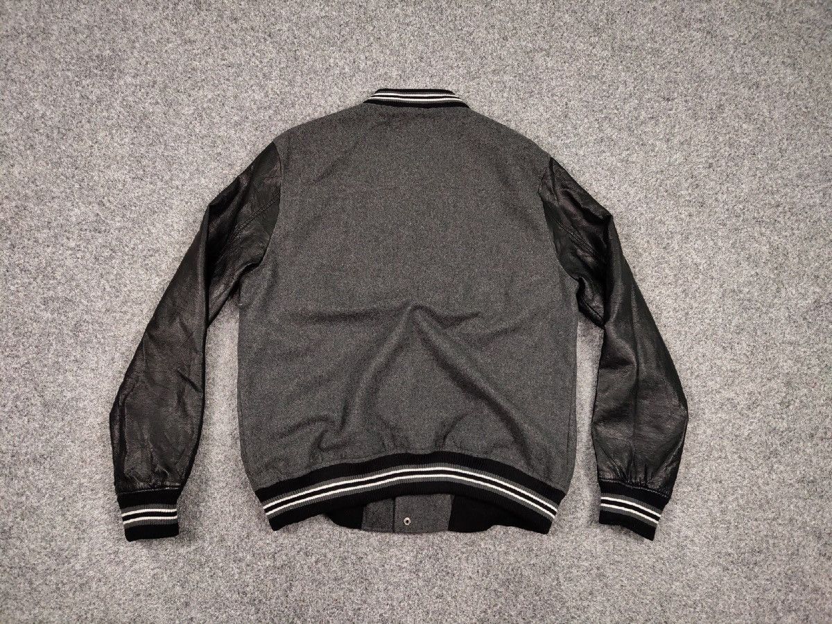 Japanese Brand Vintage 90s Varsity Jacket Bomber USA Letterman Grey Wool Size US L / EU 52-54 / 3 - 15 Thumbnail