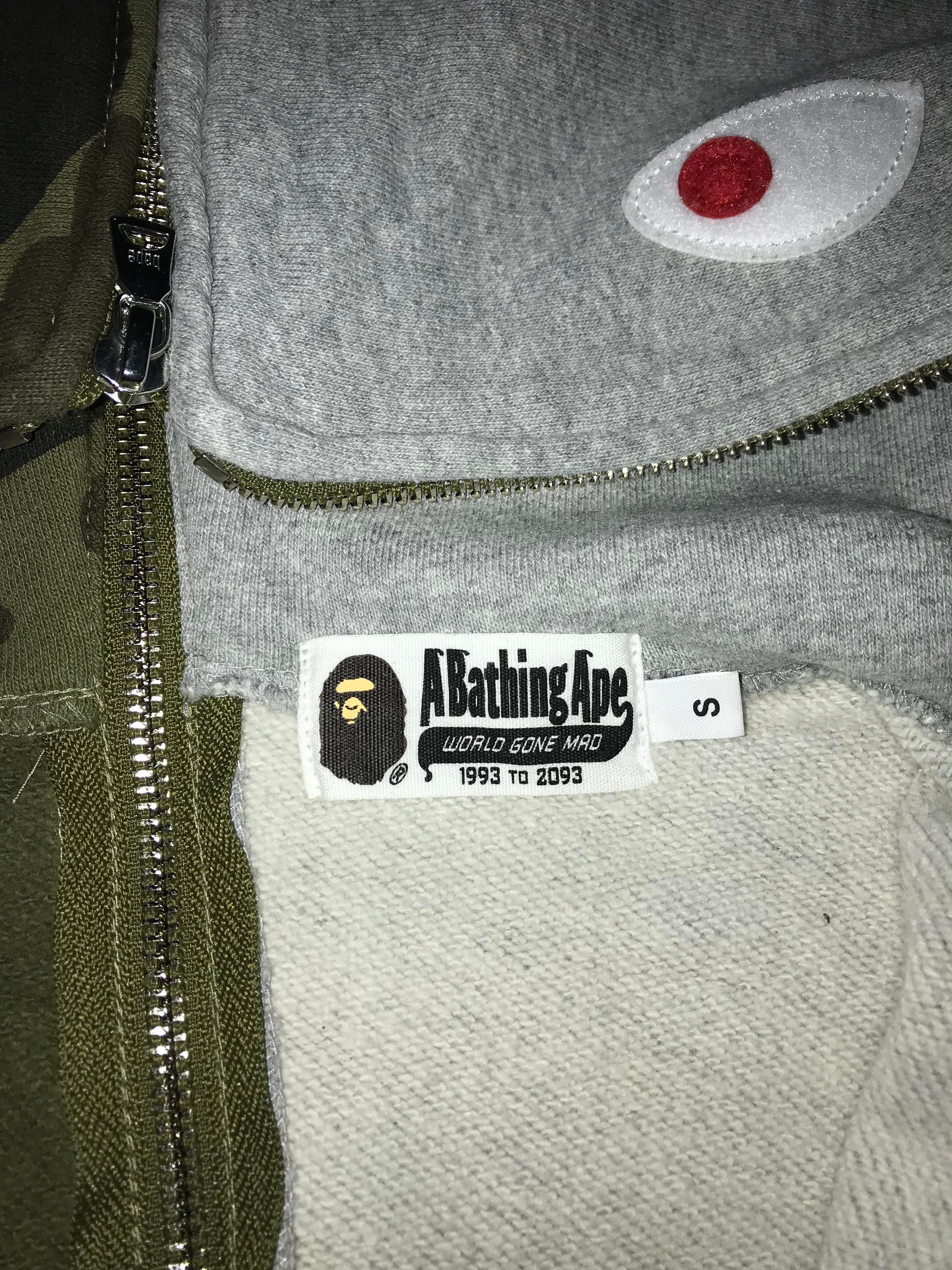 Bape Bape grey/green camo half split zip hoodie S Size US S / EU 44-46 / 1 - 4 Thumbnail