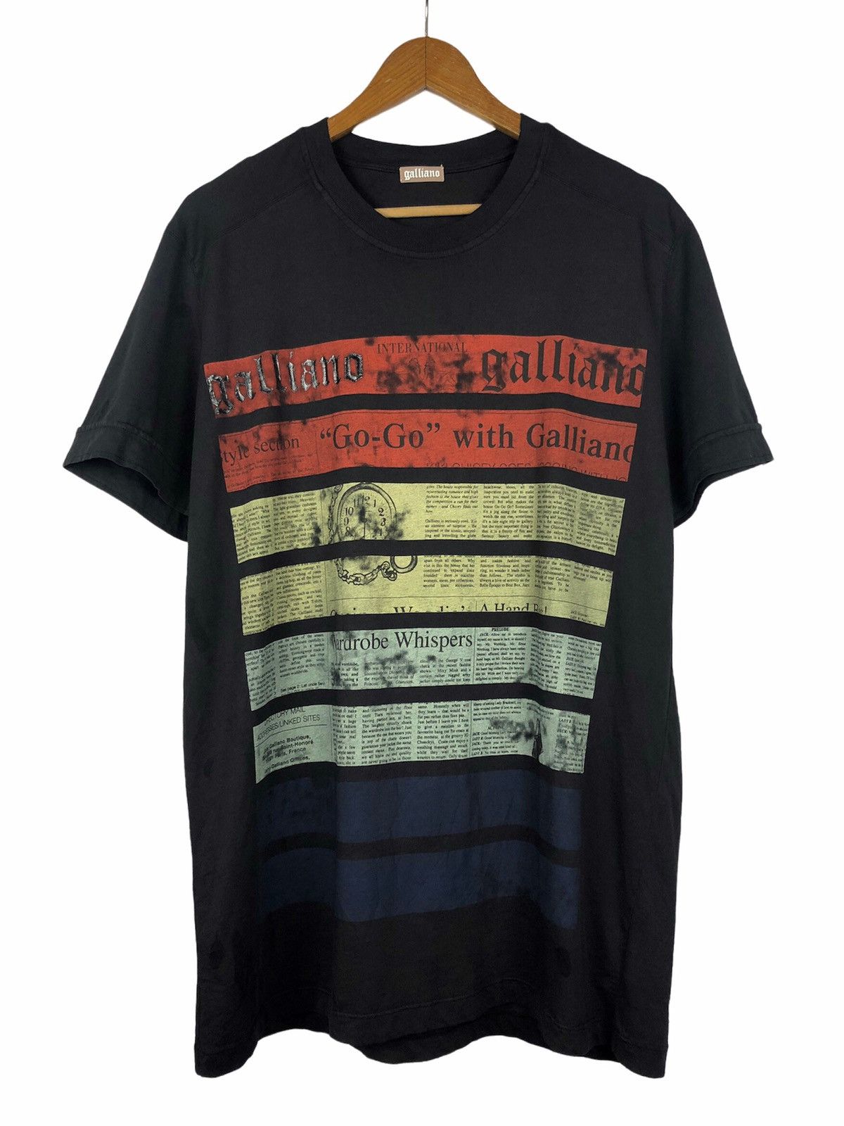 John Galliano Galliano Newspaper Tshirt Size US XL / EU 56 / 4 - 1 Thumbnail