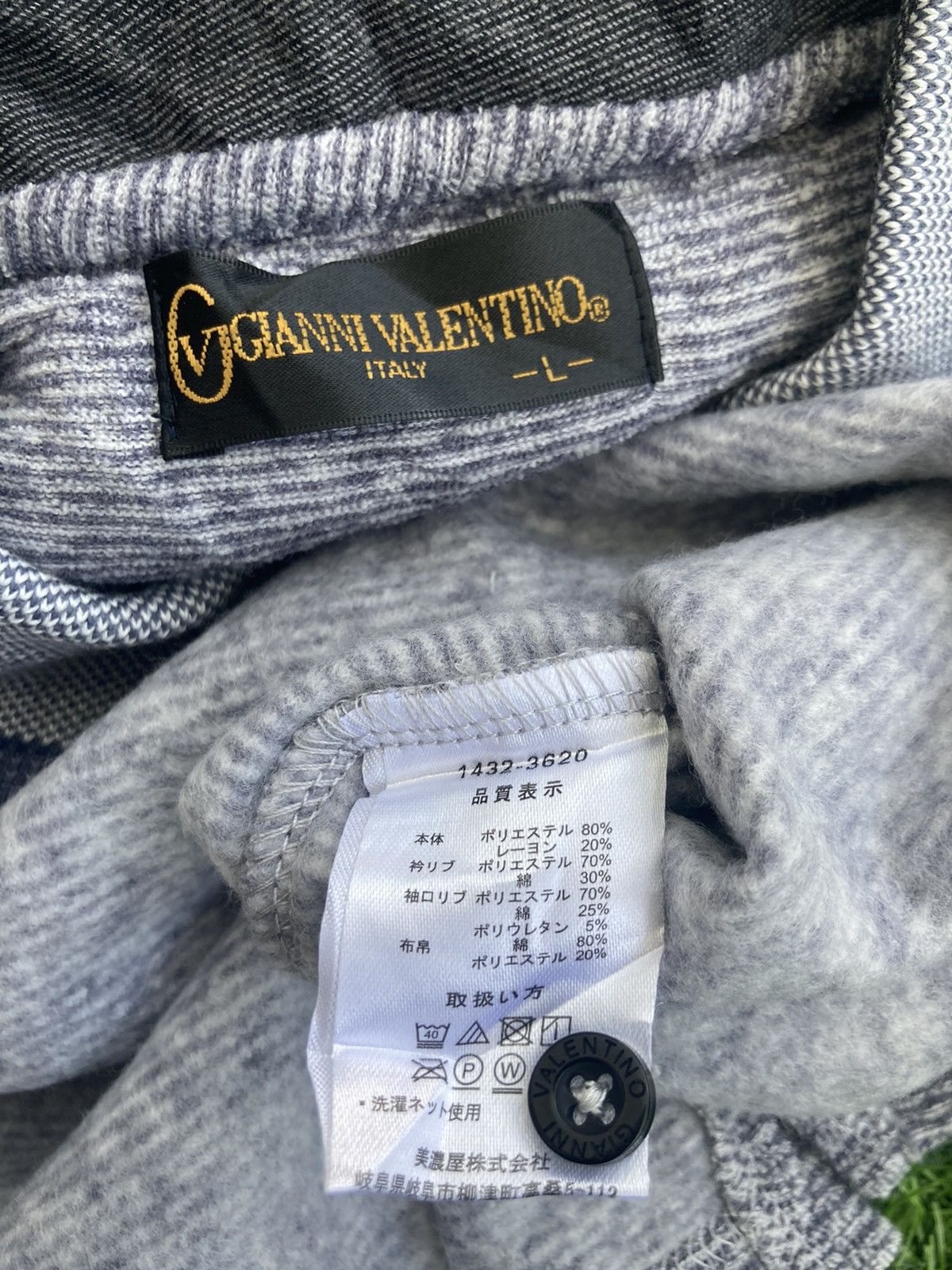 Designer GIANNI VALENTINO LONG SLEEVE POLOS Size US L / EU 52-54 / 3 - 5 Thumbnail