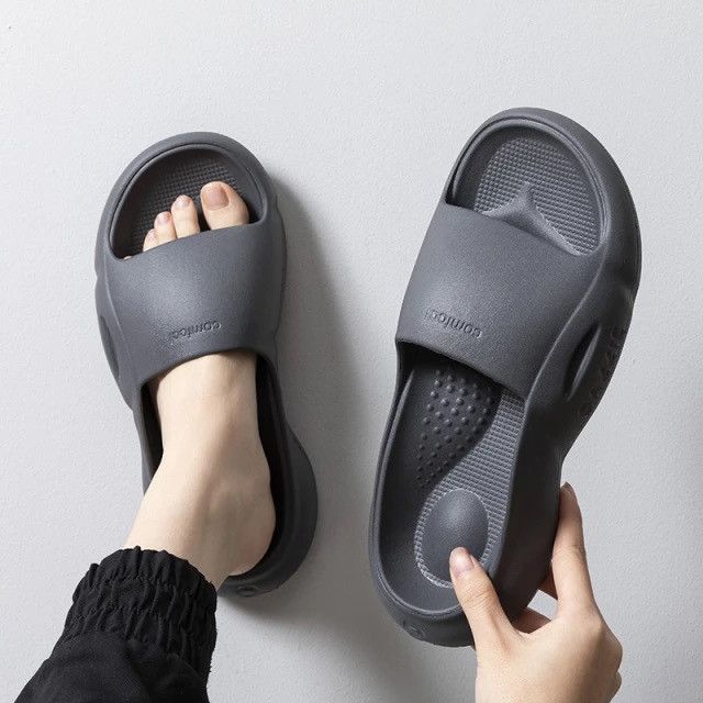 Streetwear Soft Elastic Platform Slides | Grailed