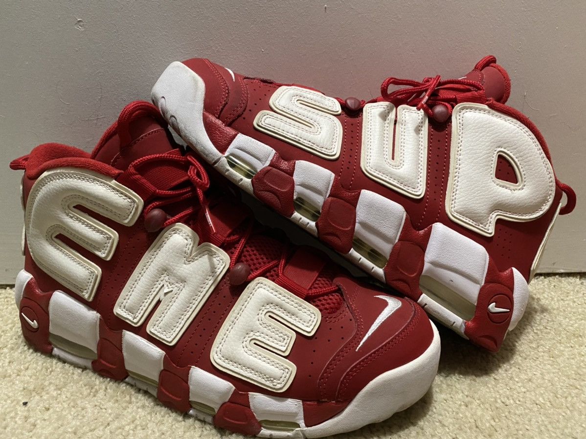 Nike × Supreme Air More Uptempo Red High 2017 Suptempo Size US 11 / EU 44 - 1 Thumbnail