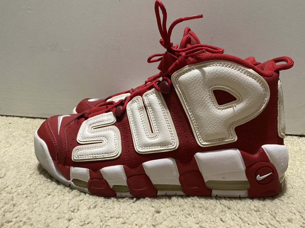 Nike × Supreme Air More Uptempo Red High 2017 Suptempo Size US 11 / EU 44 - 2 Thumbnail