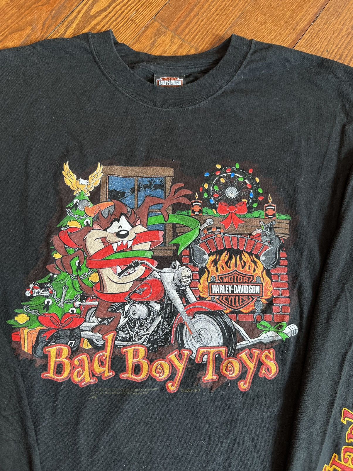 Vintage Vintage Harley Davidson Taz Looney Tunes Bad Boy Long Sleeve Size US XXL / EU 58 / 5 - 3 Thumbnail