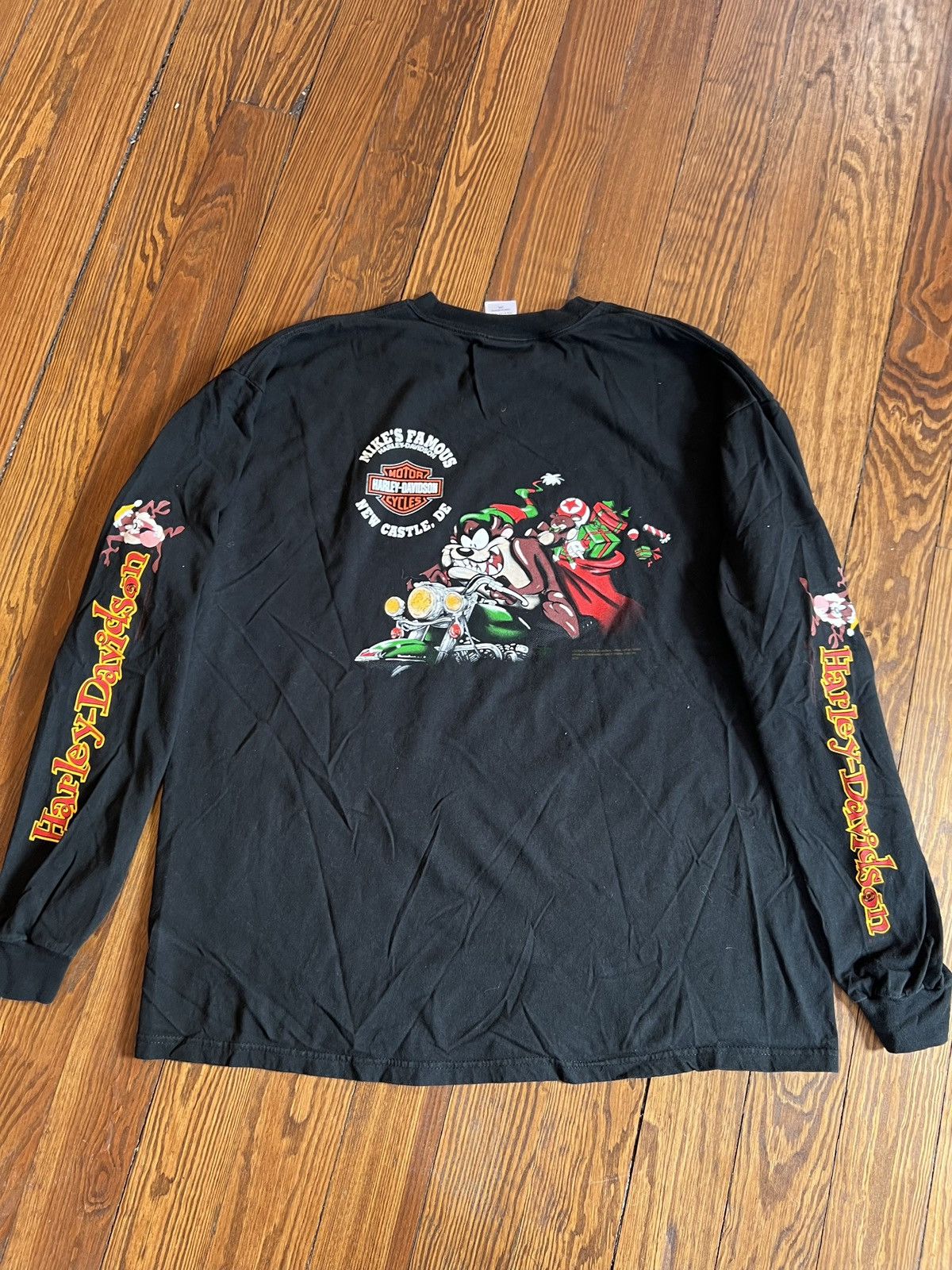 Vintage Vintage Harley Davidson Taz Looney Tunes Bad Boy Long Sleeve Size US XXL / EU 58 / 5 - 6 Thumbnail