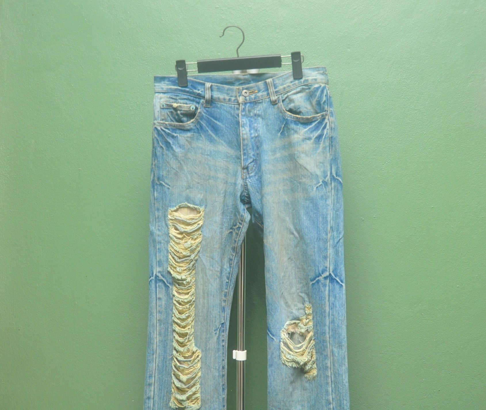 Japanese Brand × Vintage Distressed Denim Jeans Travis Scott Fashion Nirvana Size US 32 / EU 48 - 3 Thumbnail