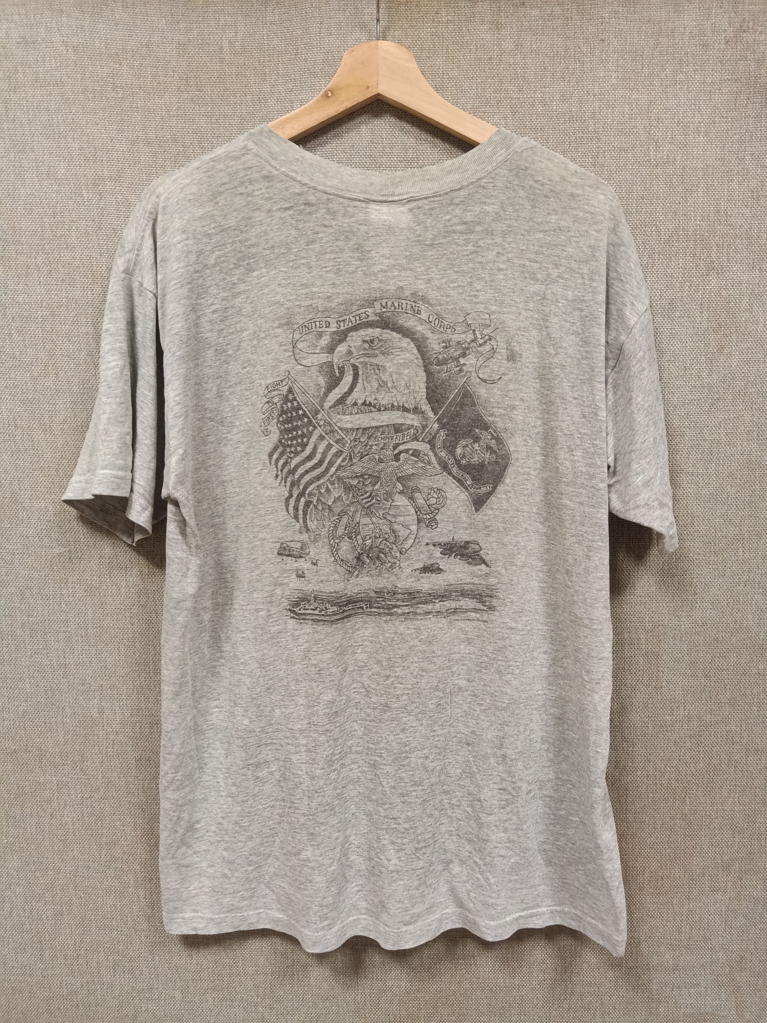 Avirex × Vintage Vintage 90s t shirt military us marines Size US L / EU 52-54 / 3 - 1 Thumbnail