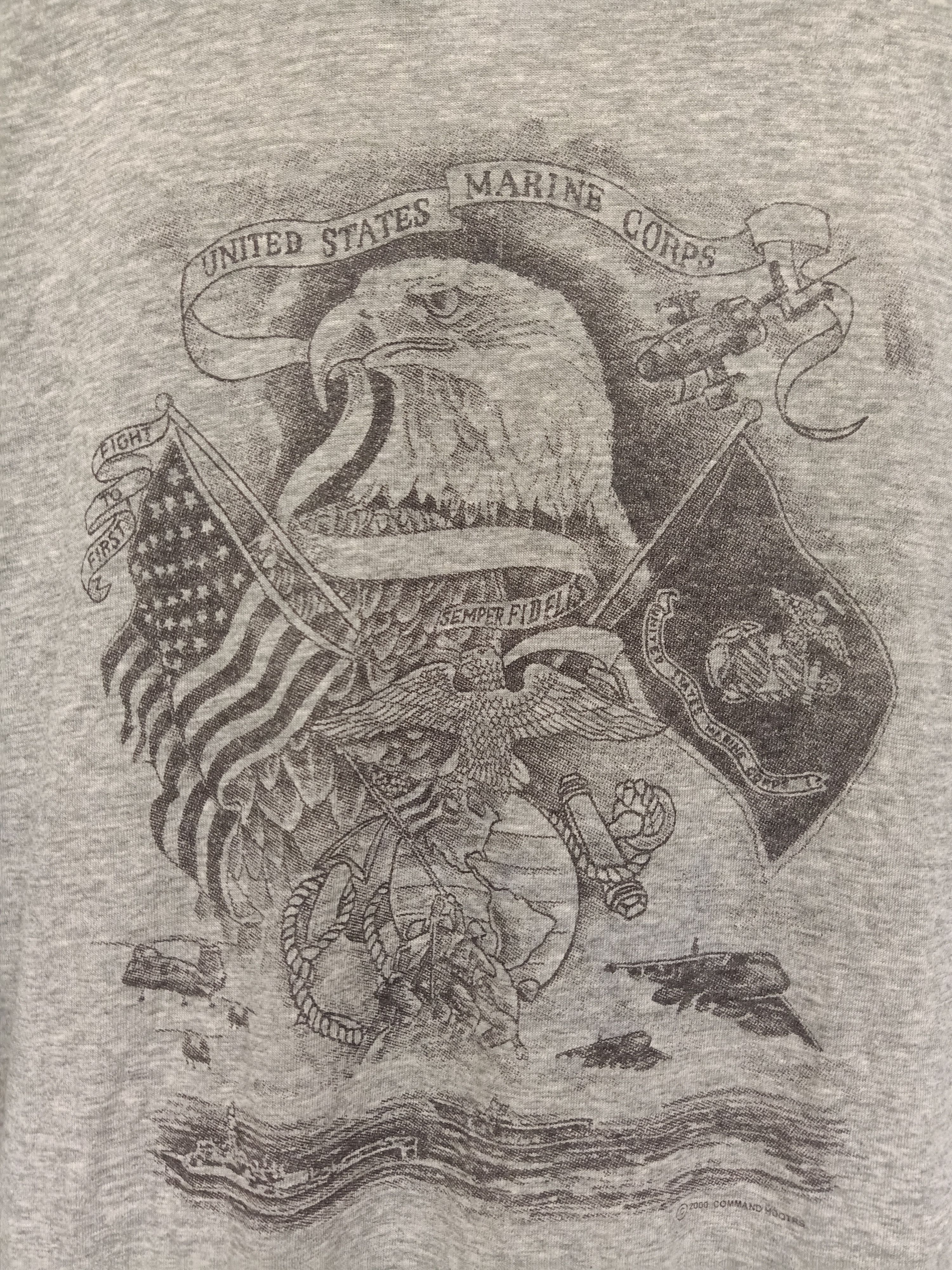 Avirex × Vintage Vintage 90s t shirt military us marines Size US L / EU 52-54 / 3 - 3 Thumbnail