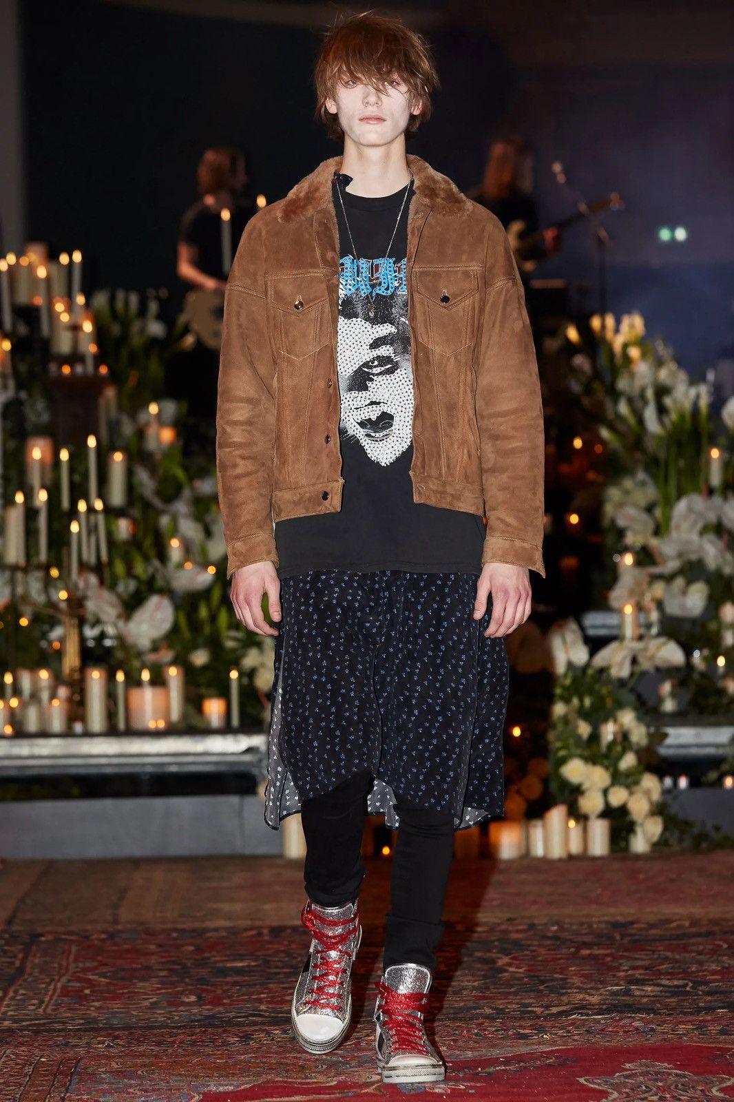 Amiri Shearling oversize Trucker Jacket - Main Image