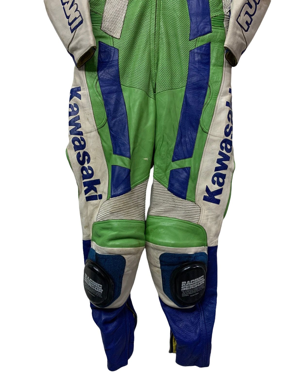 Kadoya 🔥RARE KUSHITANI KAWASAKI RIDING SUIT LEATHER Size US 35 - 2 Thumbnail