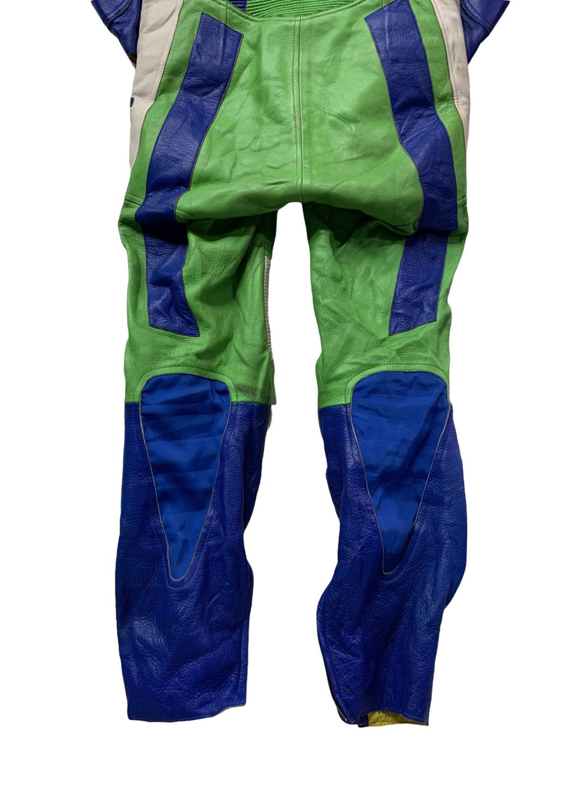 Kadoya 🔥RARE KUSHITANI KAWASAKI RIDING SUIT LEATHER Size US 35 - 9 Thumbnail