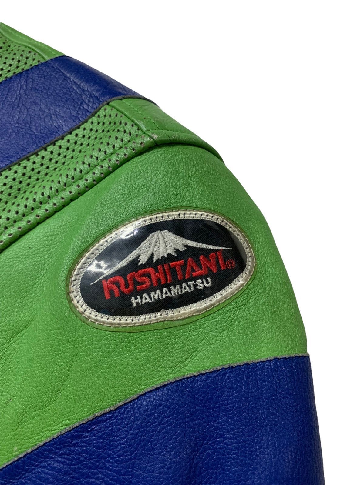 Kadoya 🔥RARE KUSHITANI KAWASAKI RIDING SUIT LEATHER Size US 35 - 6 Thumbnail