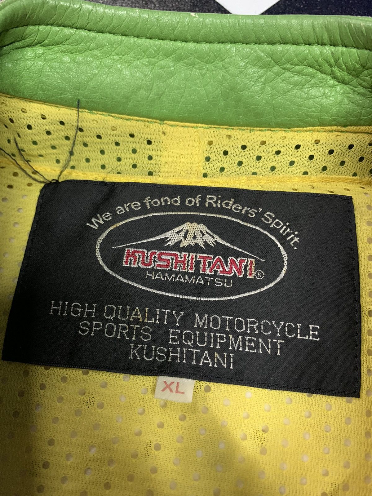 Kadoya 🔥RARE KUSHITANI KAWASAKI RIDING SUIT LEATHER Size US 35 - 10 Thumbnail