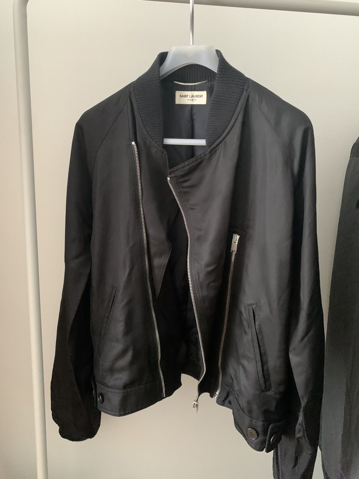 Image of Hedi Slimane x Saint Laurent Paris Hedi Viscose Jacket in Black, Men's (Size Small)