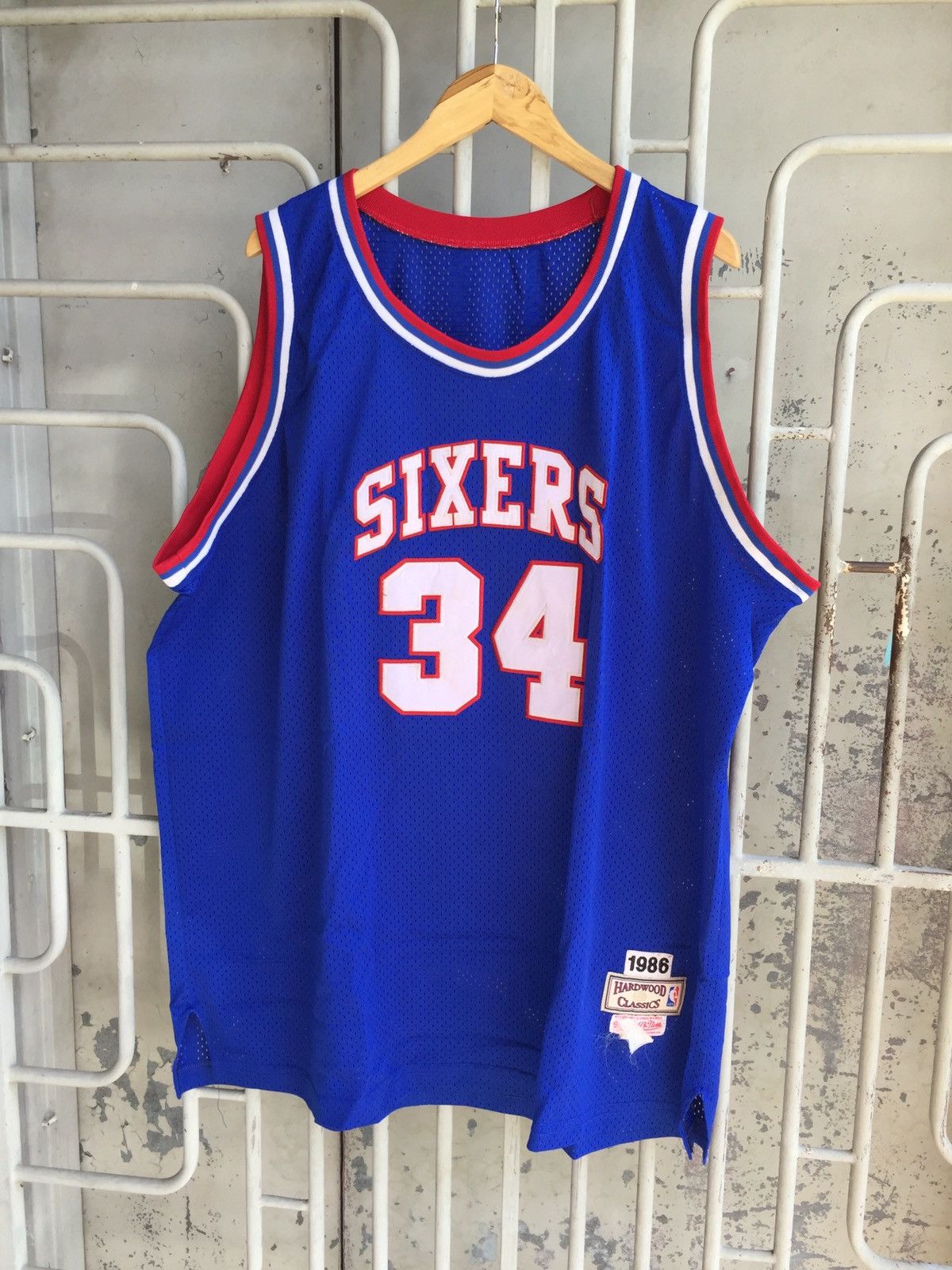 NBA × Vintage Vintage 80s Sixers 34 NBA Classics Jersey Size US XXL / EU 58 / 5 - 1 Thumbnail