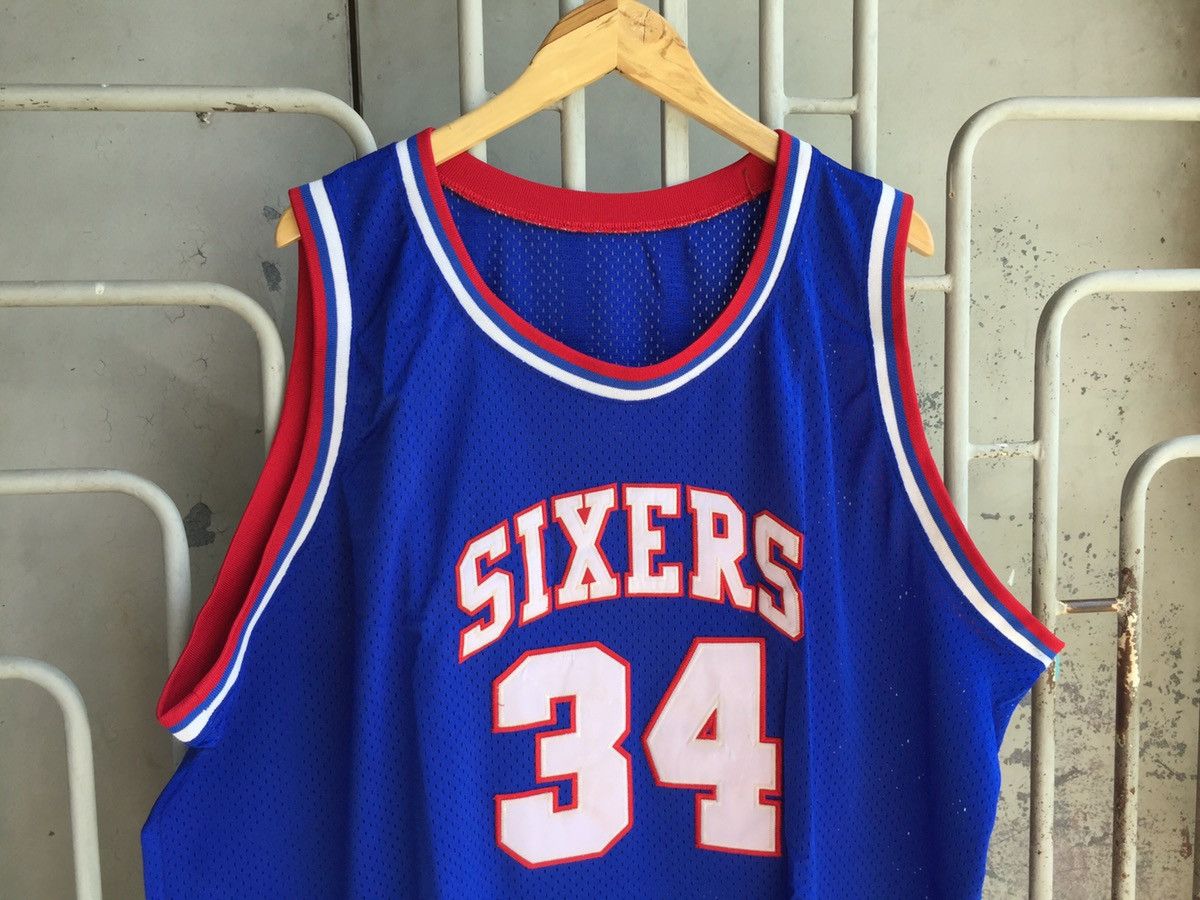 NBA × Vintage Vintage 80s Sixers 34 NBA Classics Jersey Size US XXL / EU 58 / 5 - 3 Thumbnail