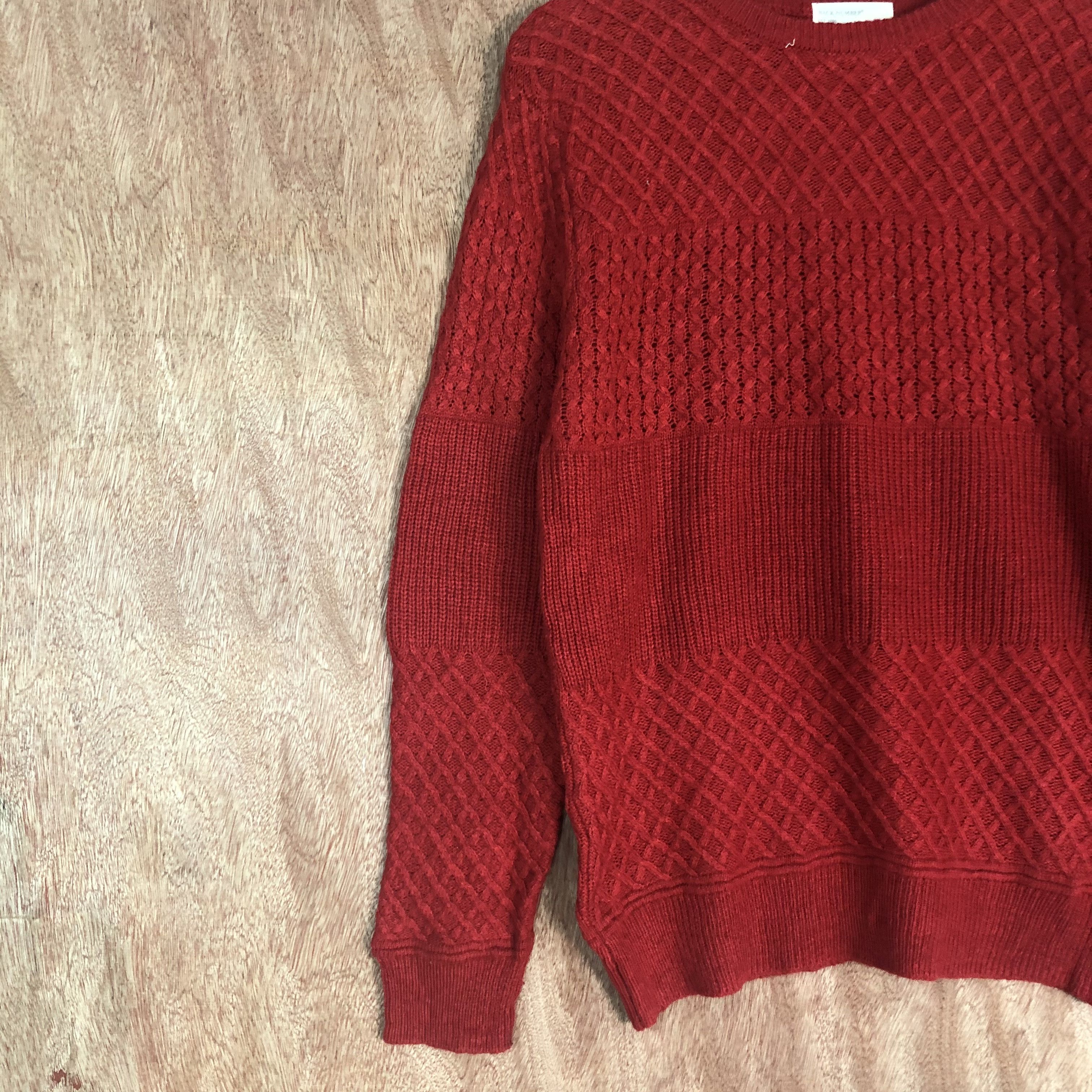 DLL BacK Number Red Knitwear sweatshirt #c509