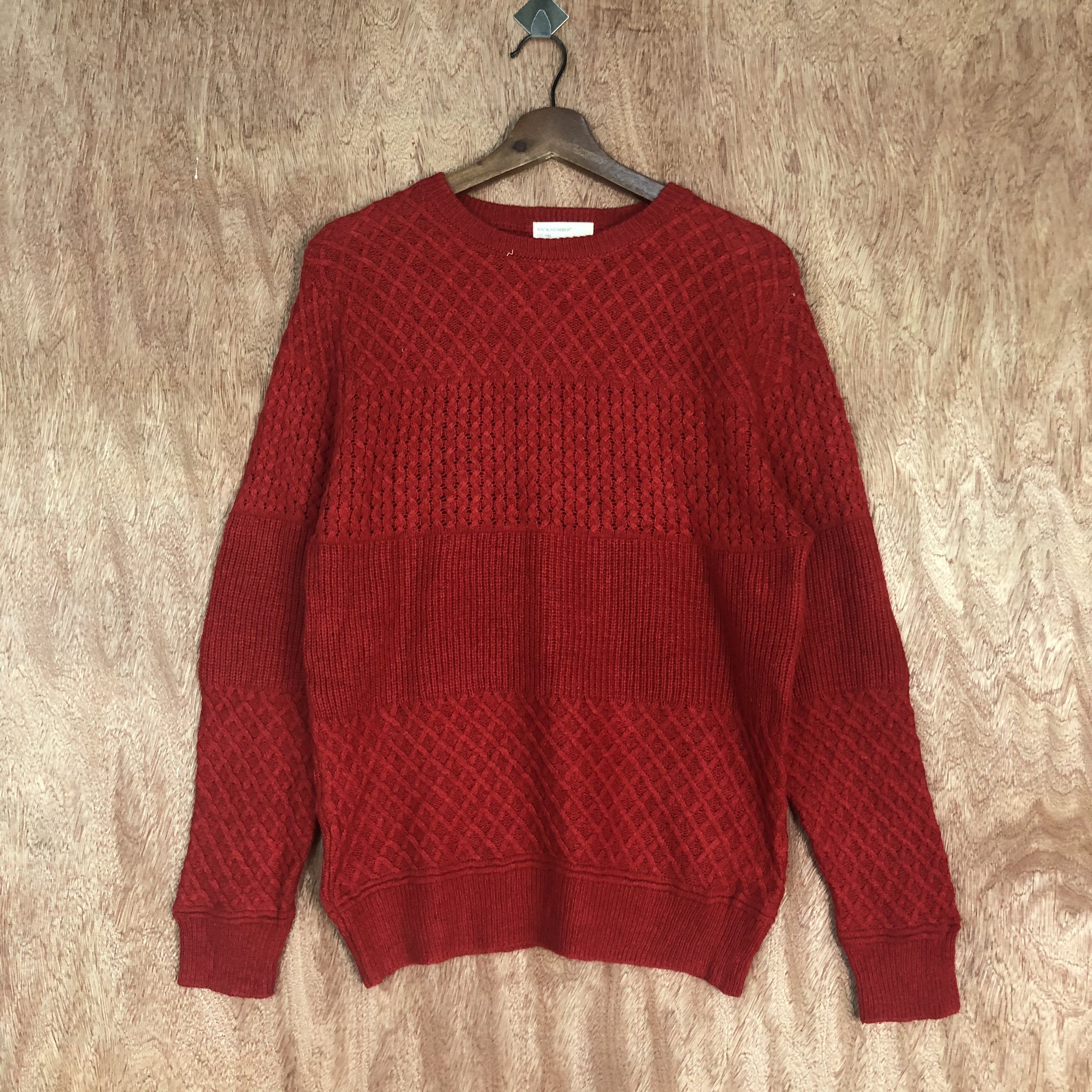 DLL BacK Number Red Knitwear sweatshirt #c509