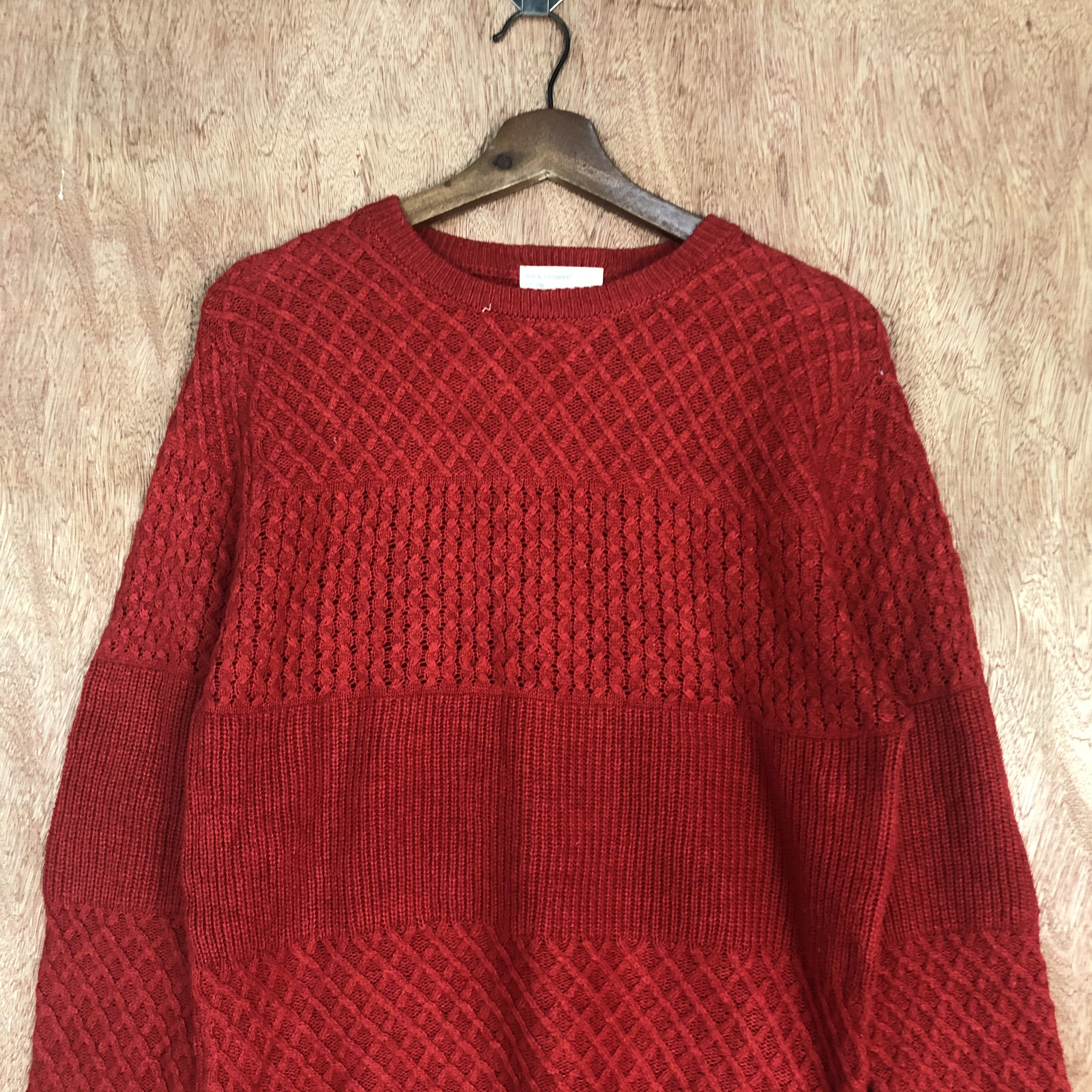 DLL BacK Number Red Knitwear sweatshirt #c509