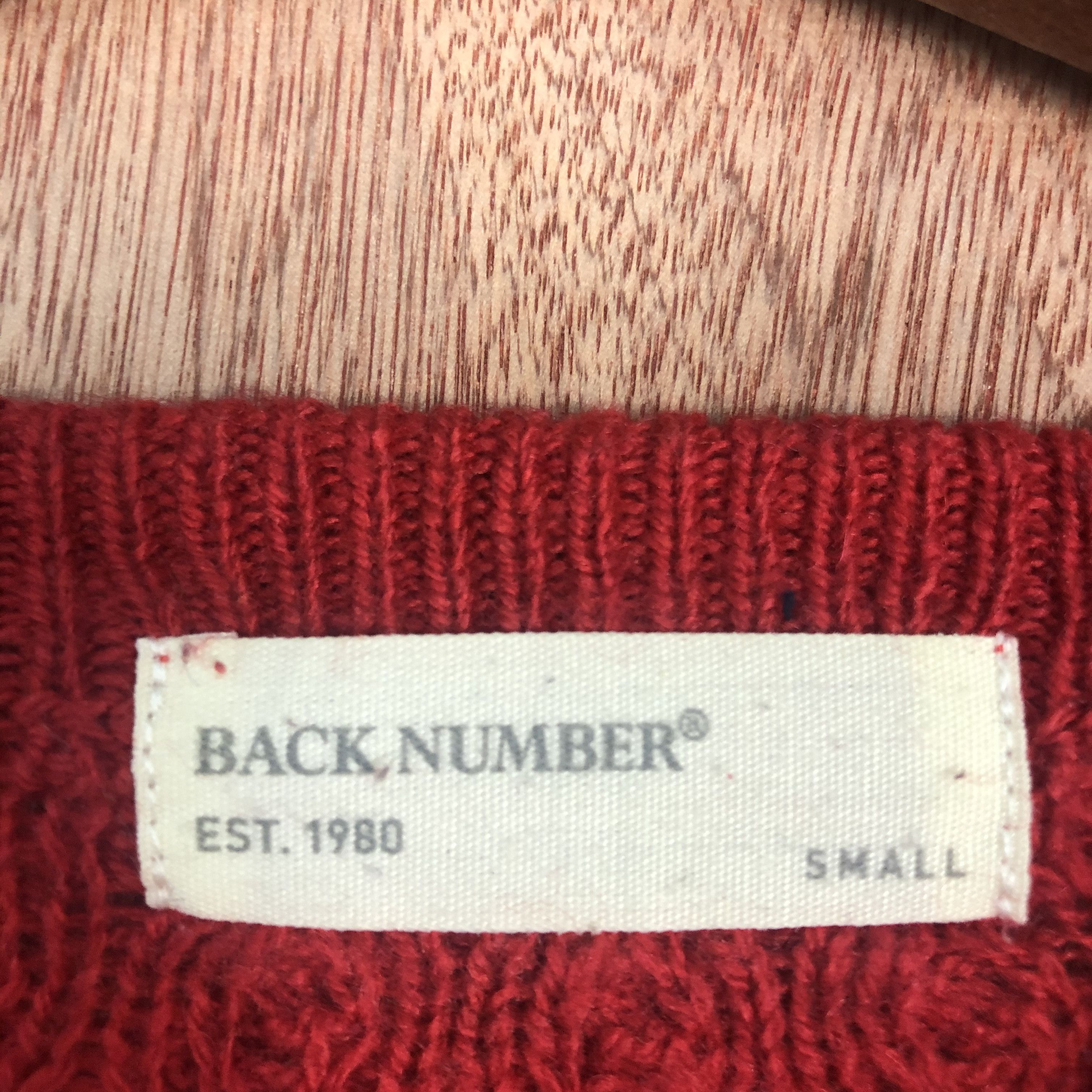 DLL BacK Number Red Knitwear sweatshirt #c509