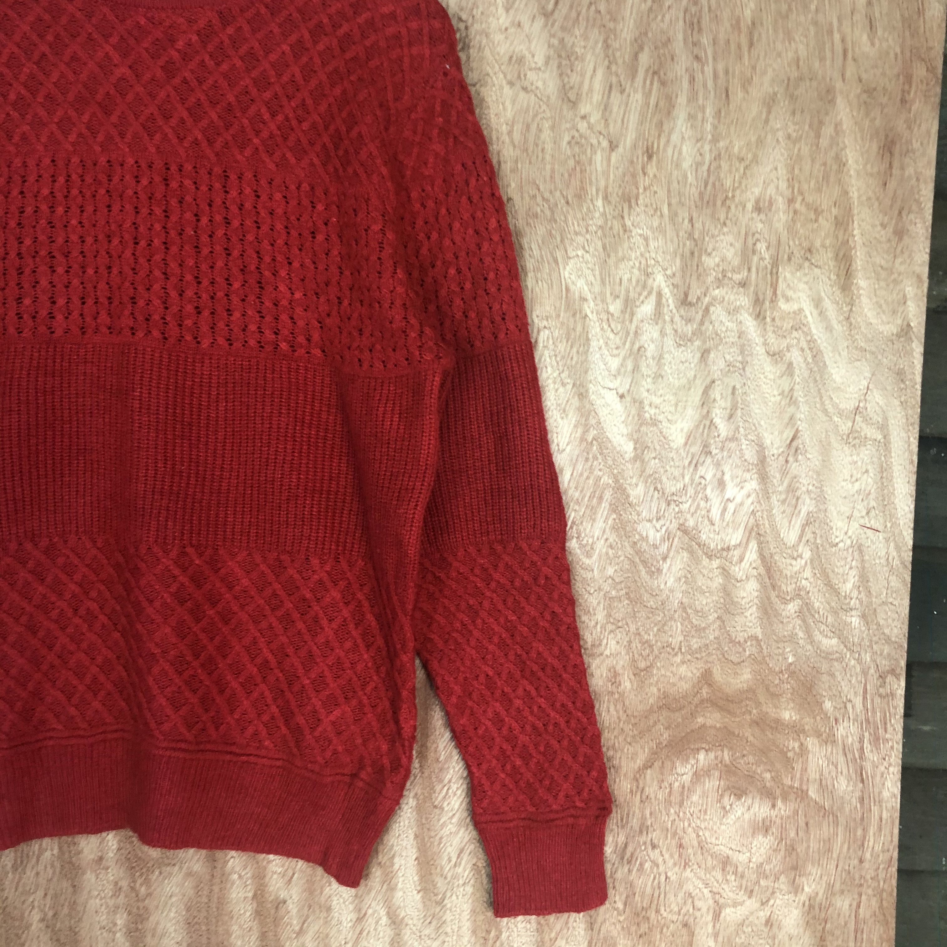 DLL BacK Number Red Knitwear sweatshirt #c509