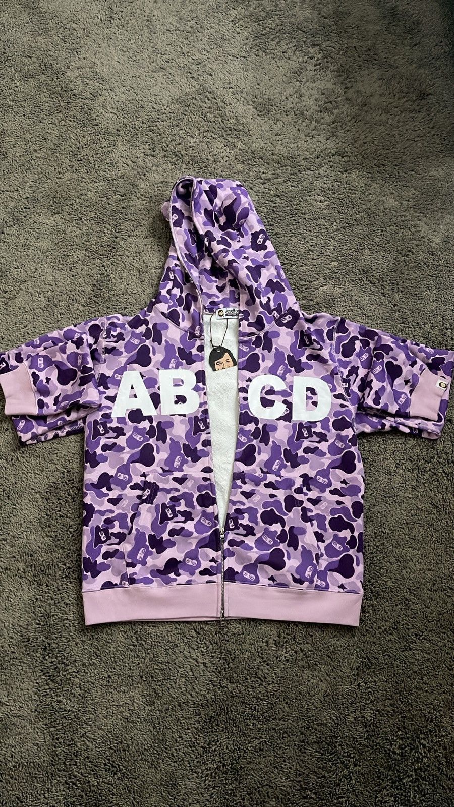 Japanese Brand × Streetwear Bape Jose Wong ABCD Full Zip Hoodie Purple |  Grailed