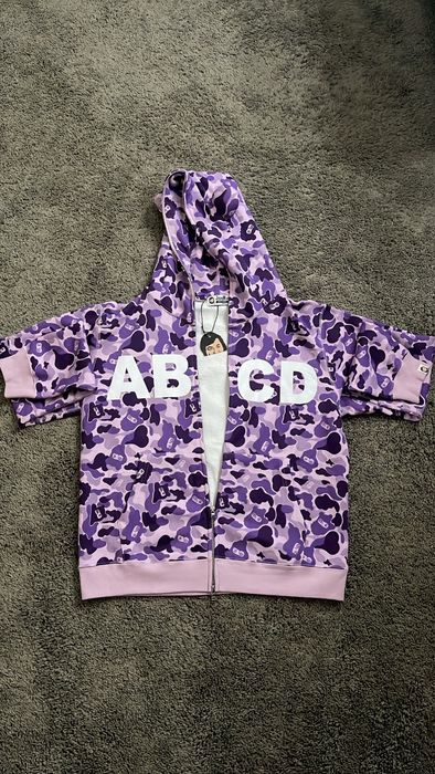 Japanese Brand Bape Jose Wong ABCD Full Zip Hoodie Purple | Grailed