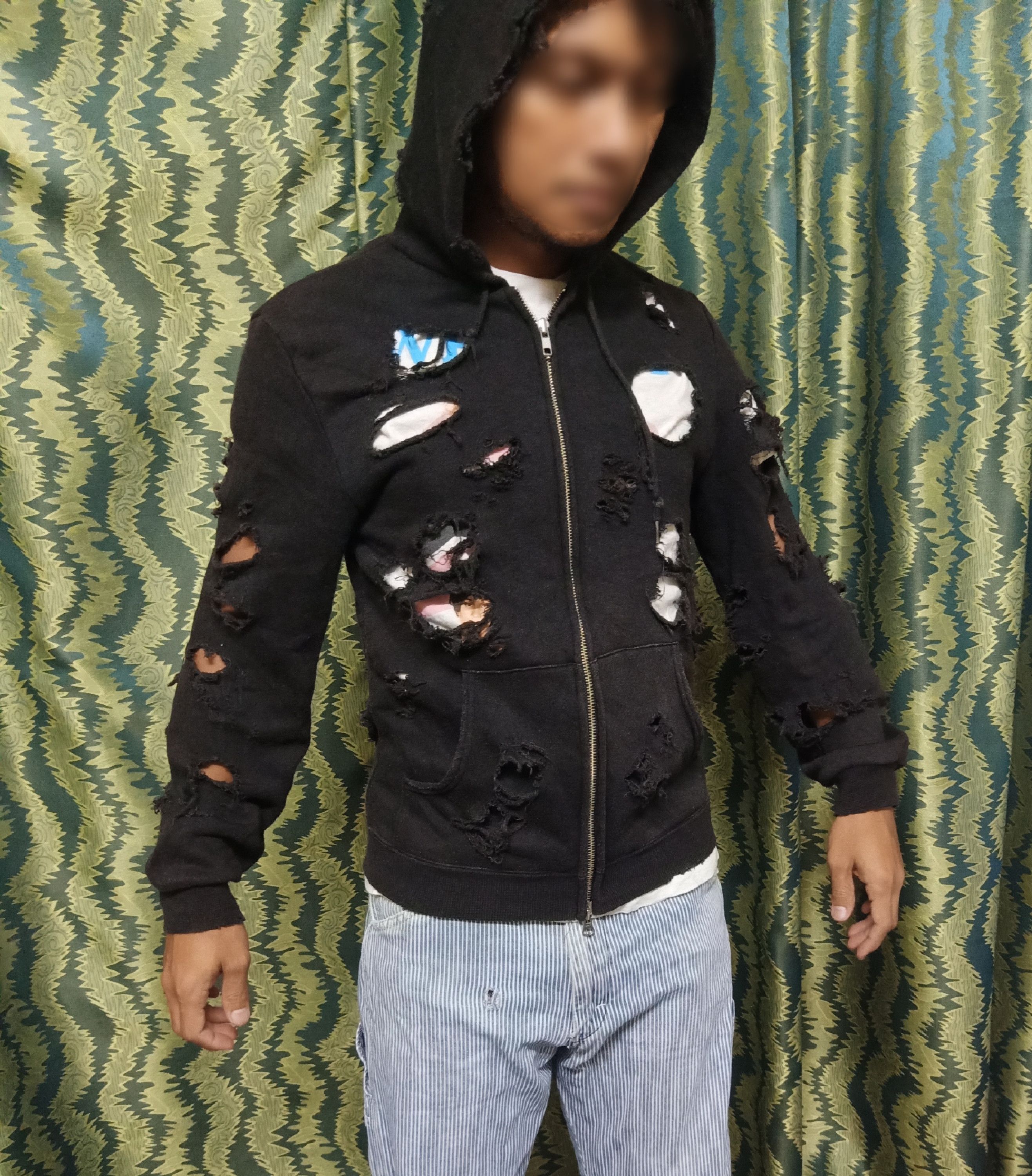 Designer × Japanese Brand Mangrove Distressed Zipper Hoodie Size US S / EU 44-46 / 1 - 3 Thumbnail