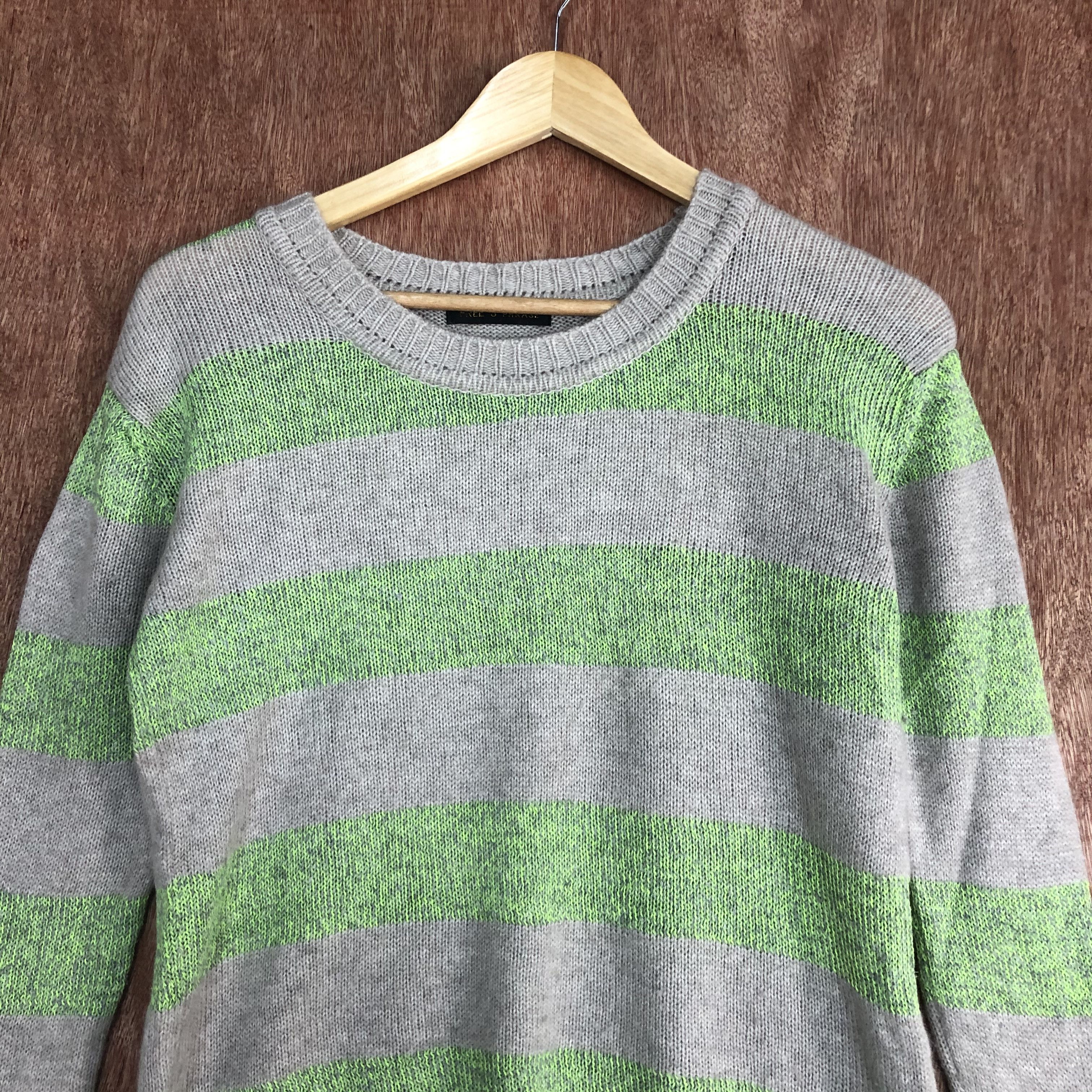 Homespun Knitwear × Japanese Brand DLL Free's Phrase Multicolor stripe Knitwear #c518 Size US M / EU 48-50 / 2 - 8 Thumbnail