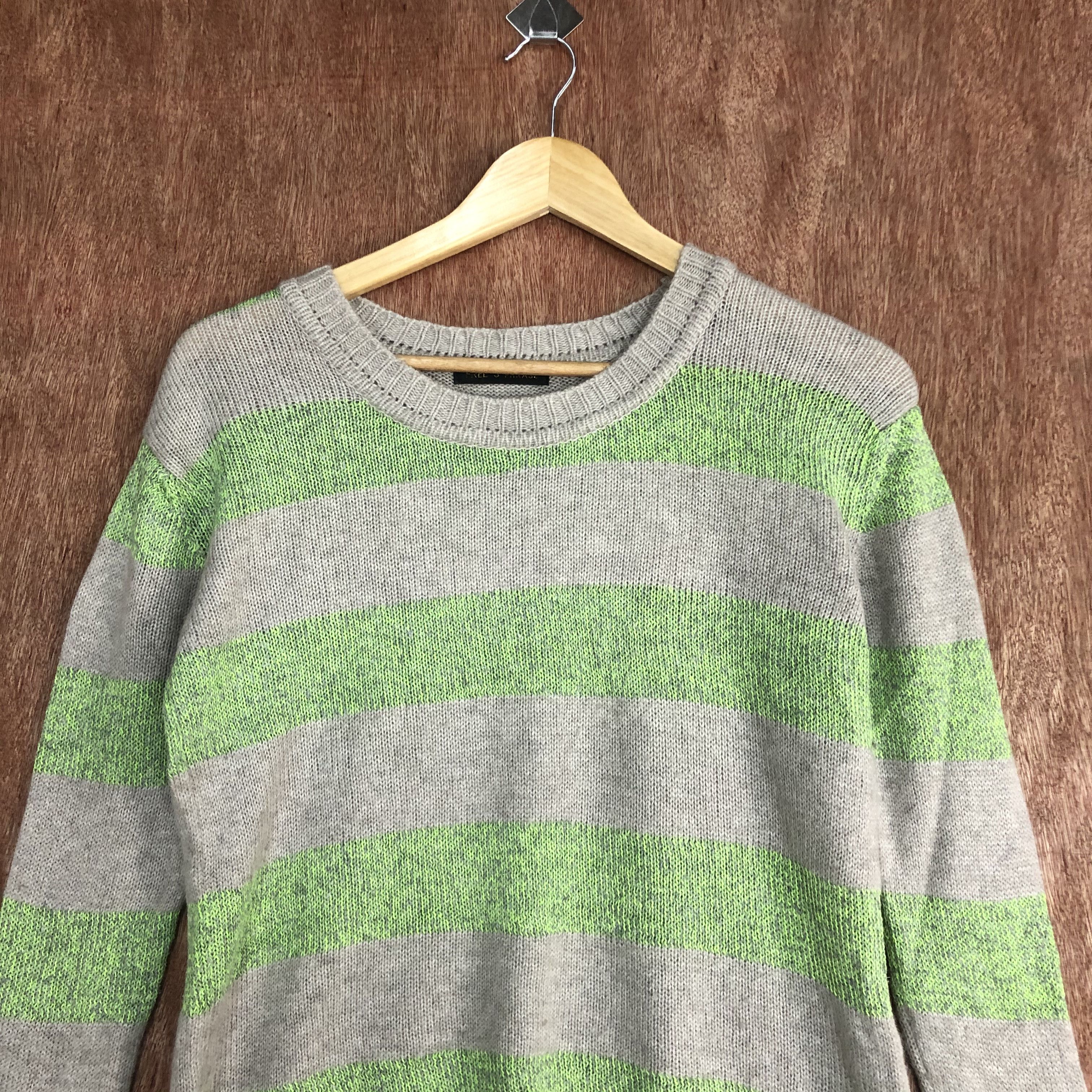 Homespun Knitwear × Japanese Brand DLL Free's Phrase Multicolor stripe Knitwear #c518 Size US M / EU 48-50 / 2 - 2 Thumbnail