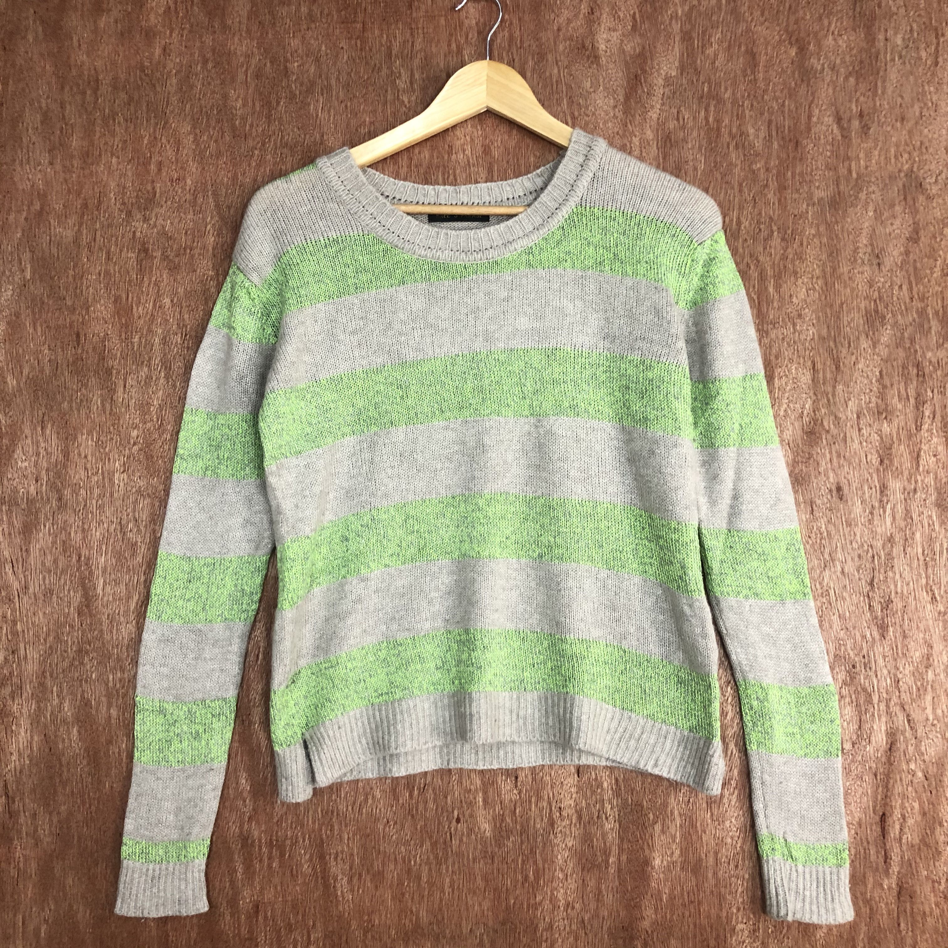 Homespun Knitwear × Japanese Brand DLL Free's Phrase Multicolor stripe Knitwear #c518 Size US M / EU 48-50 / 2 - 3 Thumbnail