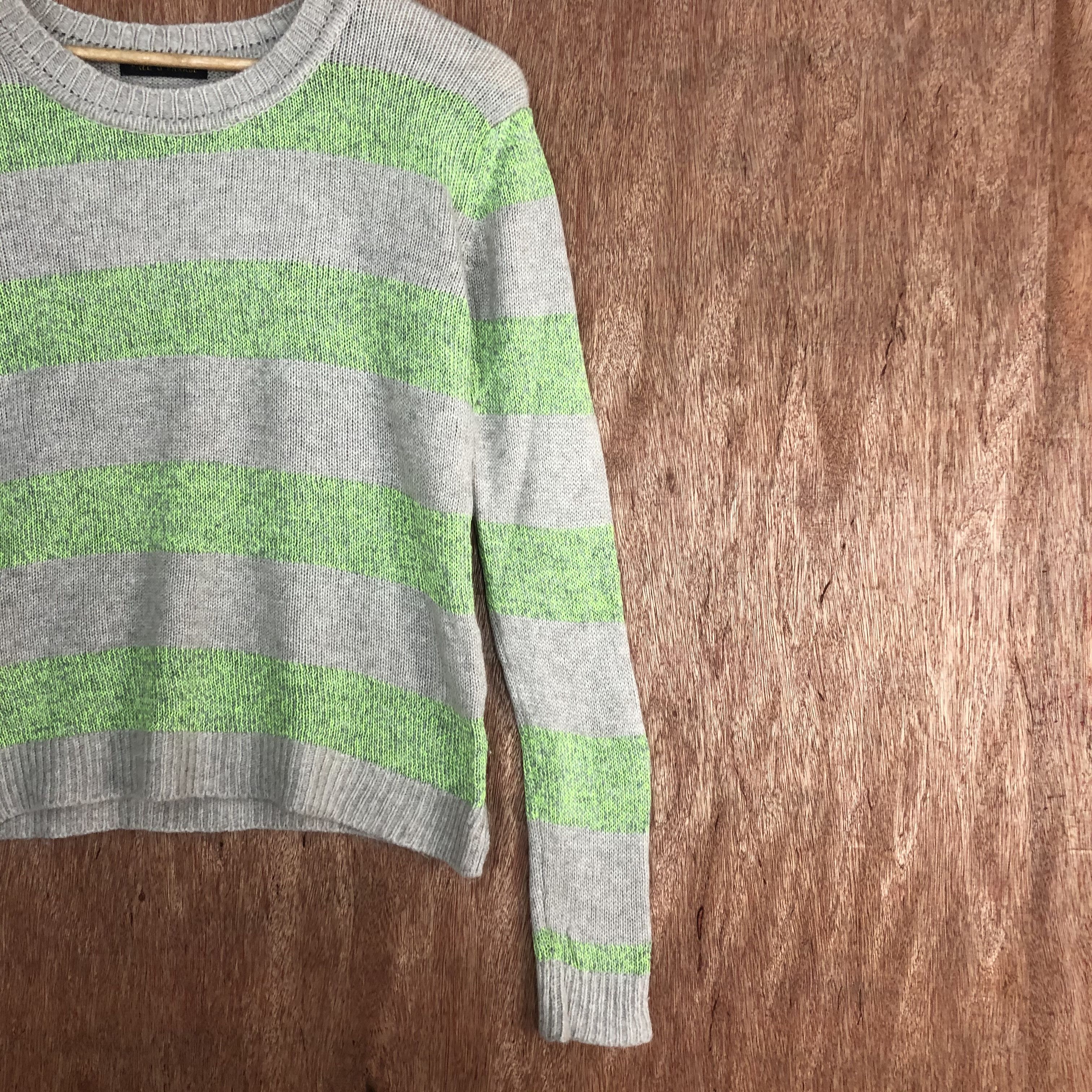 Homespun Knitwear × Japanese Brand DLL Free's Phrase Multicolor stripe Knitwear #c518 Size US M / EU 48-50 / 2 - 6 Thumbnail
